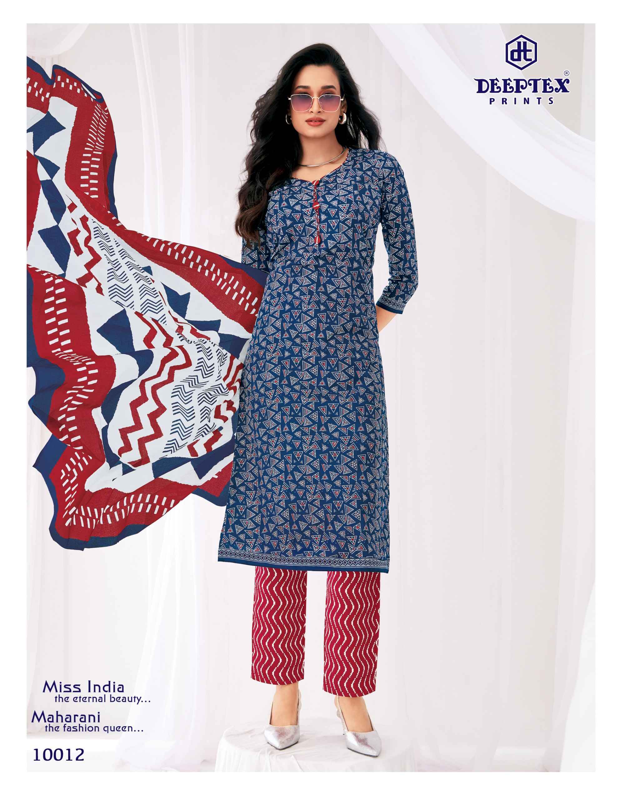 Deeptex Miss India Vol 100 Cotton Dress Material 16 pcs Catalogue