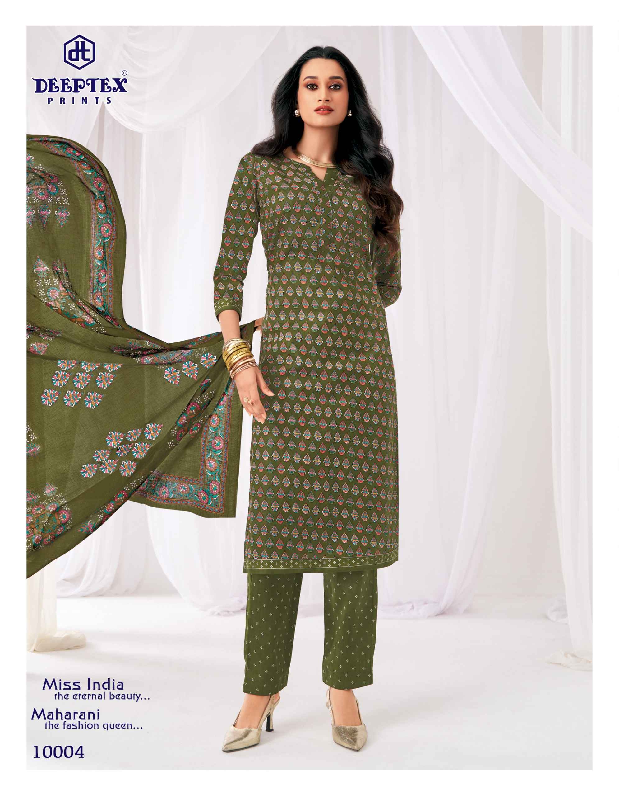 Deeptex Miss India Vol 100 Cotton Dress Material 16 pcs Catalogue