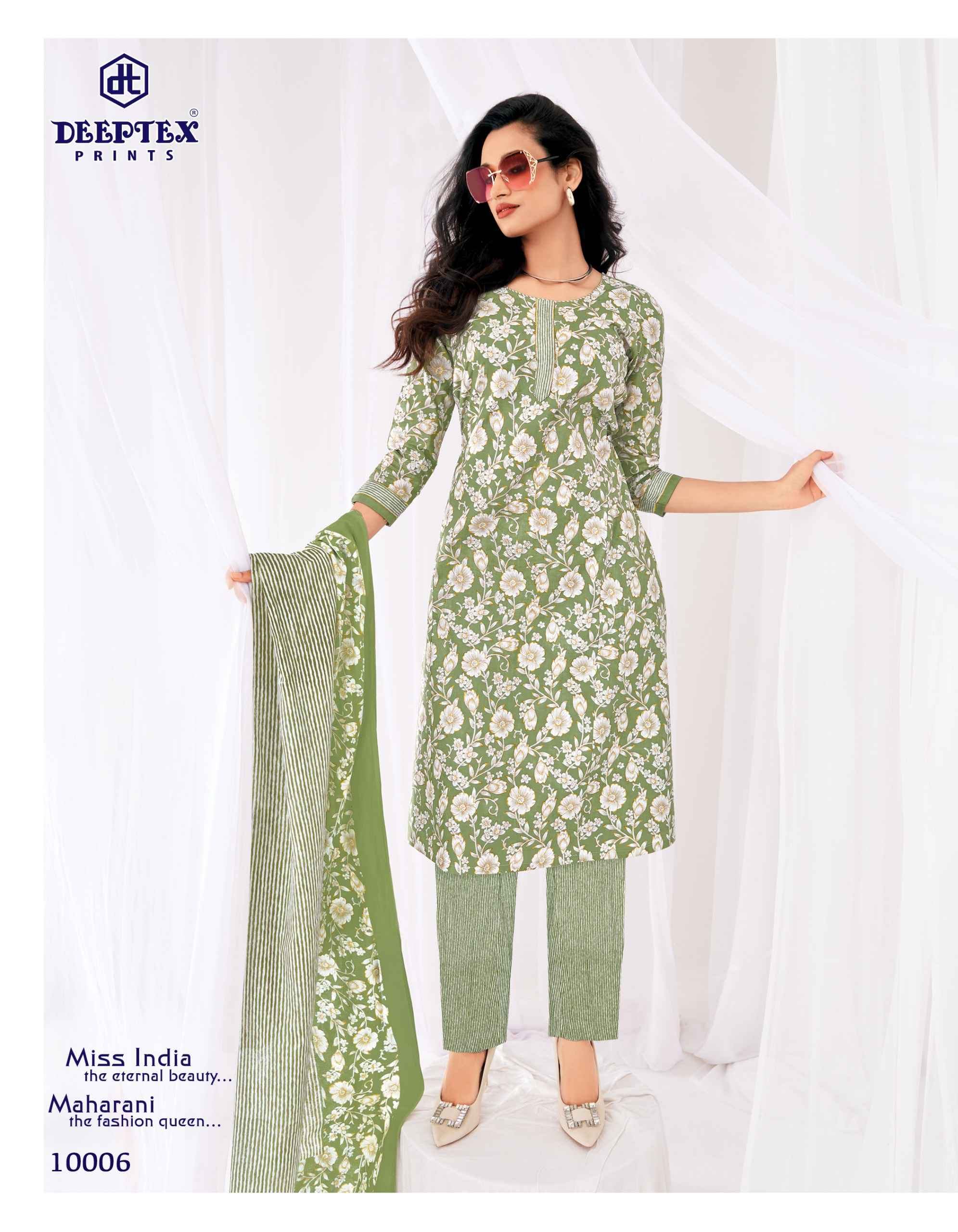 Deeptex Miss India Vol 100 Cotton Dress Material 16 pcs Catalogue