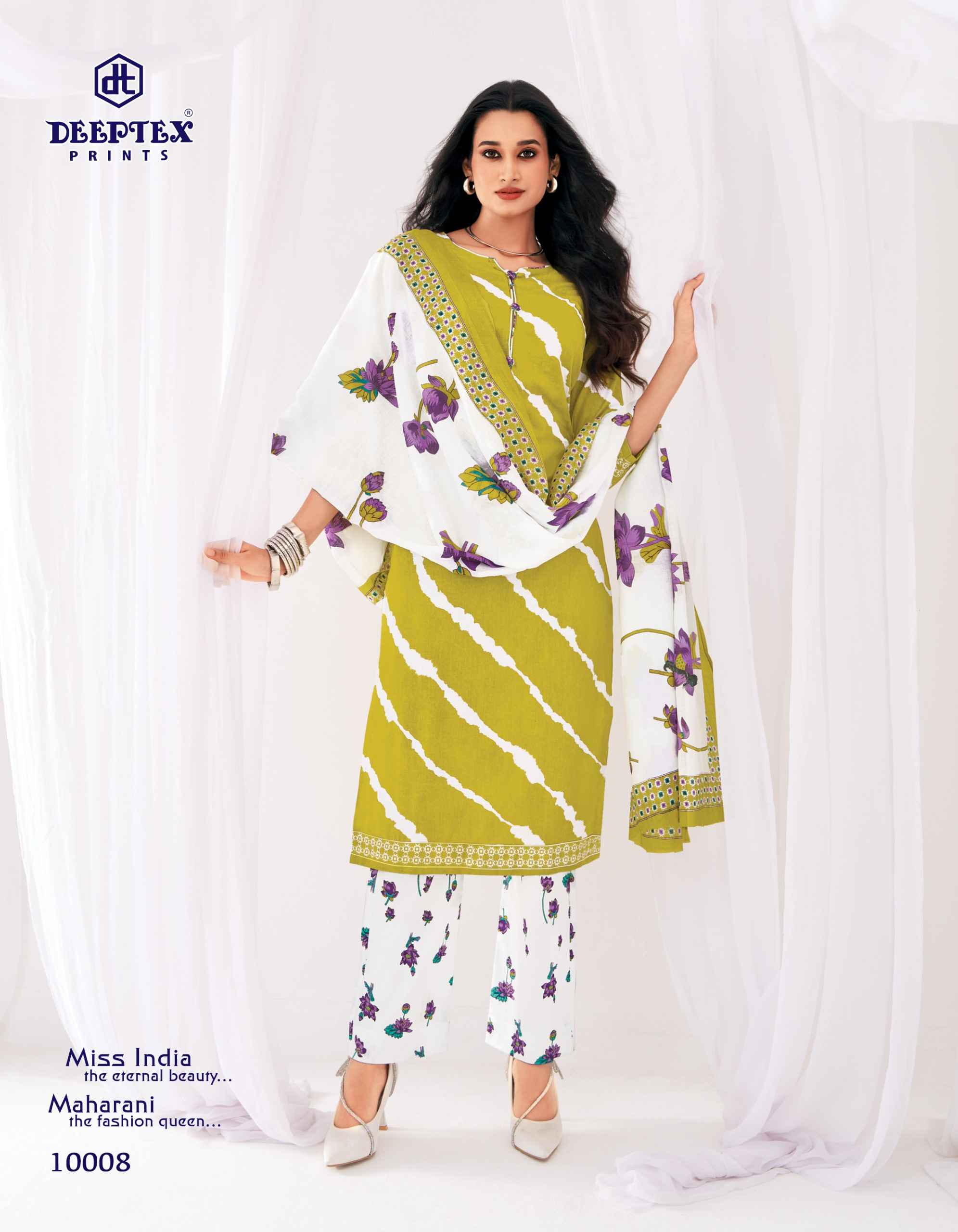 Deeptex Miss India Vol 100 Cotton Dress Material 16 pcs Catalogue