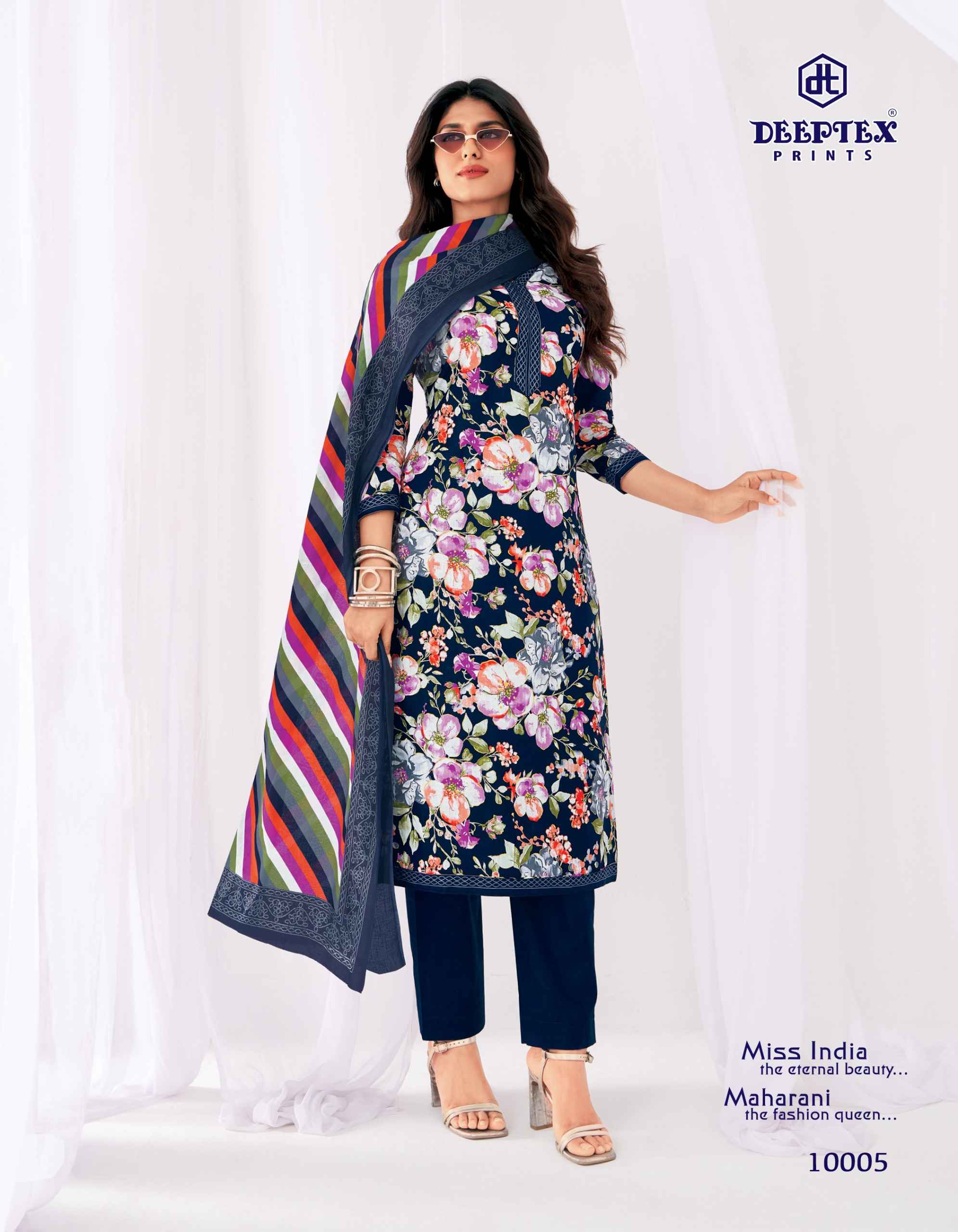 Deeptex Miss India Vol 100 Cotton Dress Material 16 pcs Catalogue