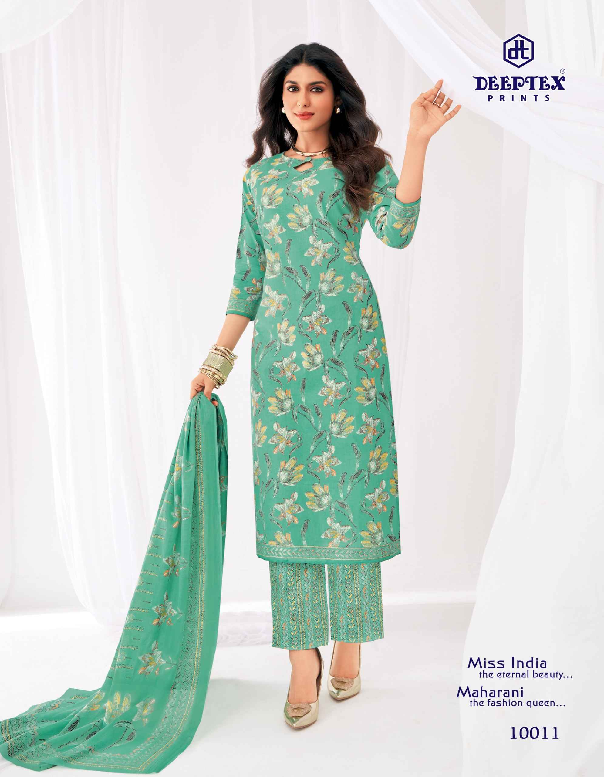 Deeptex Miss India Vol 100 Cotton Dress Material 16 pcs Catalogue