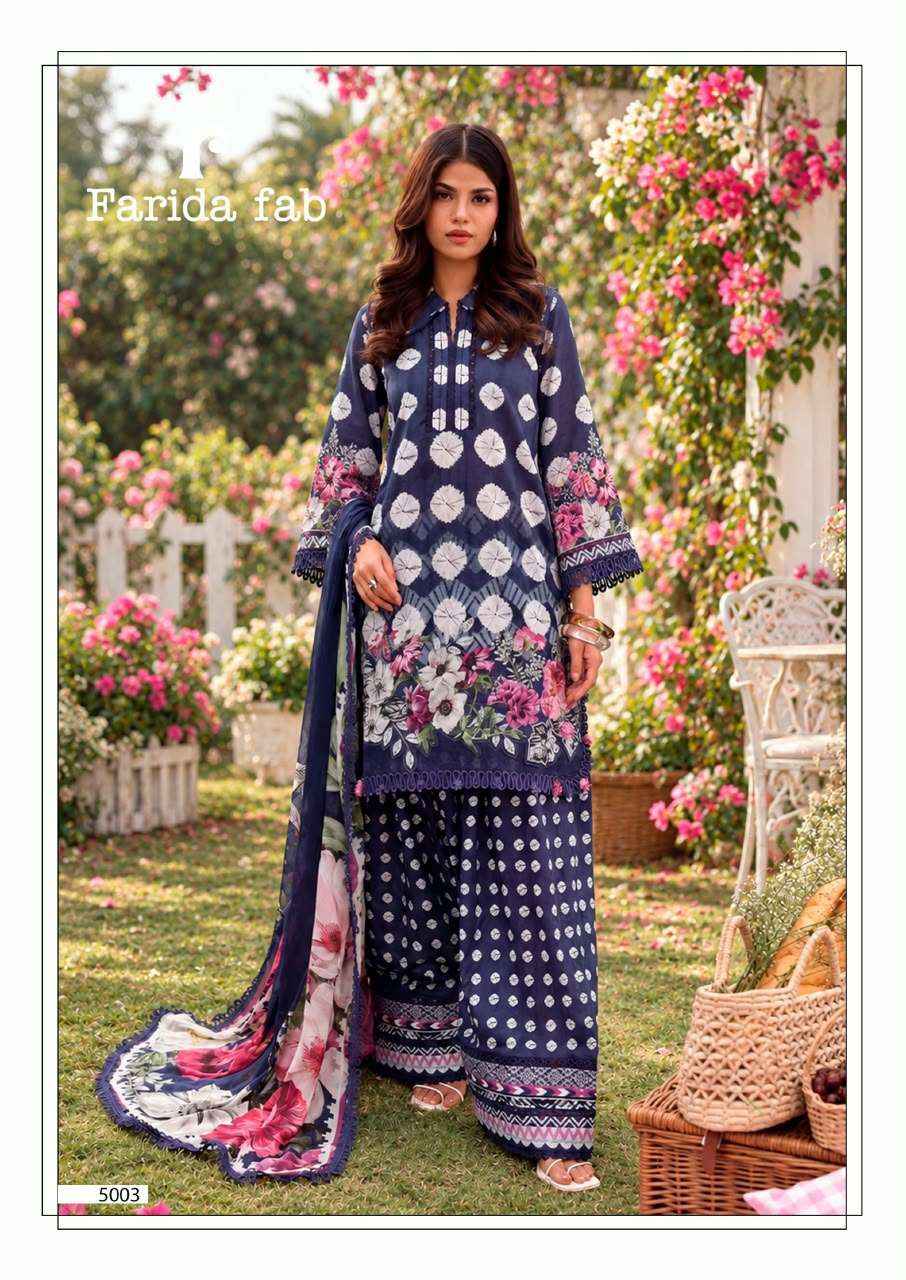 Farida Fab Amara Vol 5 Cotton Dress Material 6 pcs Catalogue