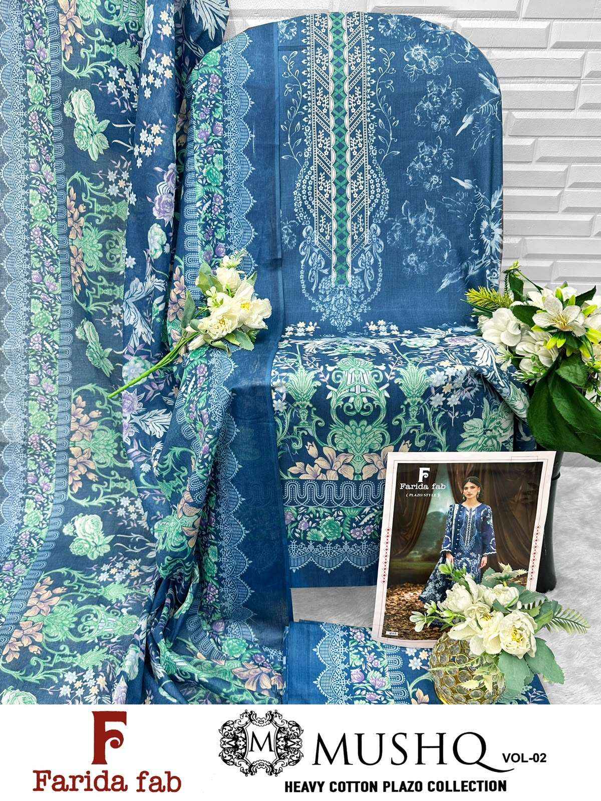 Farida Fab Mushq Vol 2 Cotton Dress Material 6 pcs Catalogue