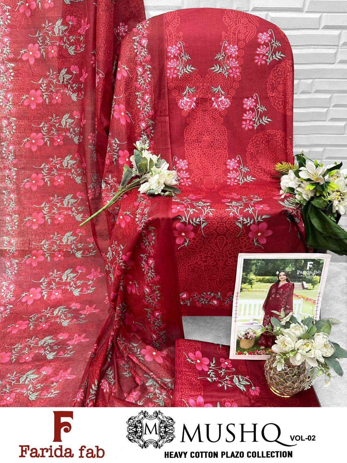 Farida Fab Mushq Vol 2 Cotton Dress Material 6 pcs Catalogue