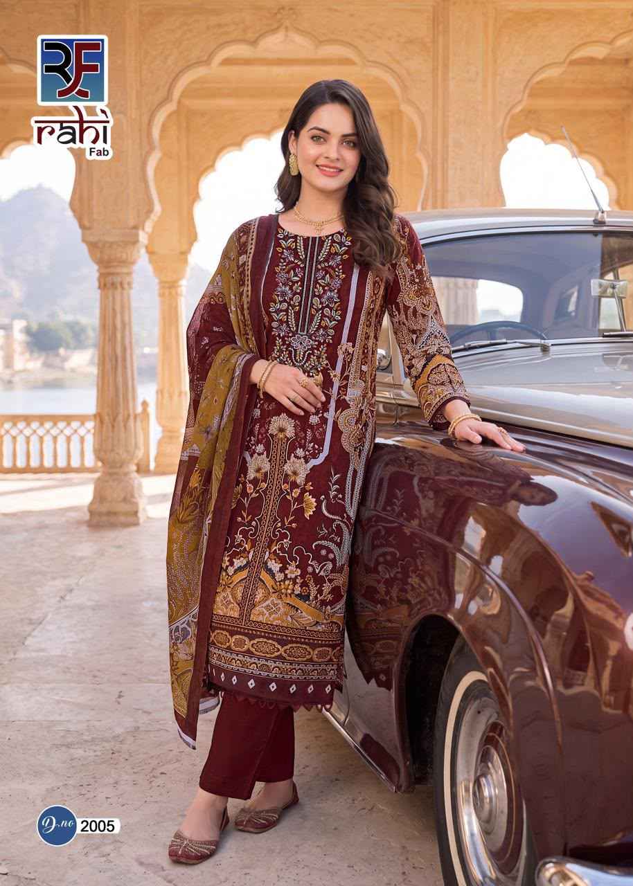 Farida Fab Red Orchid Vol 2 Lawn Cotton Dress Material 8 pcs Catalogue