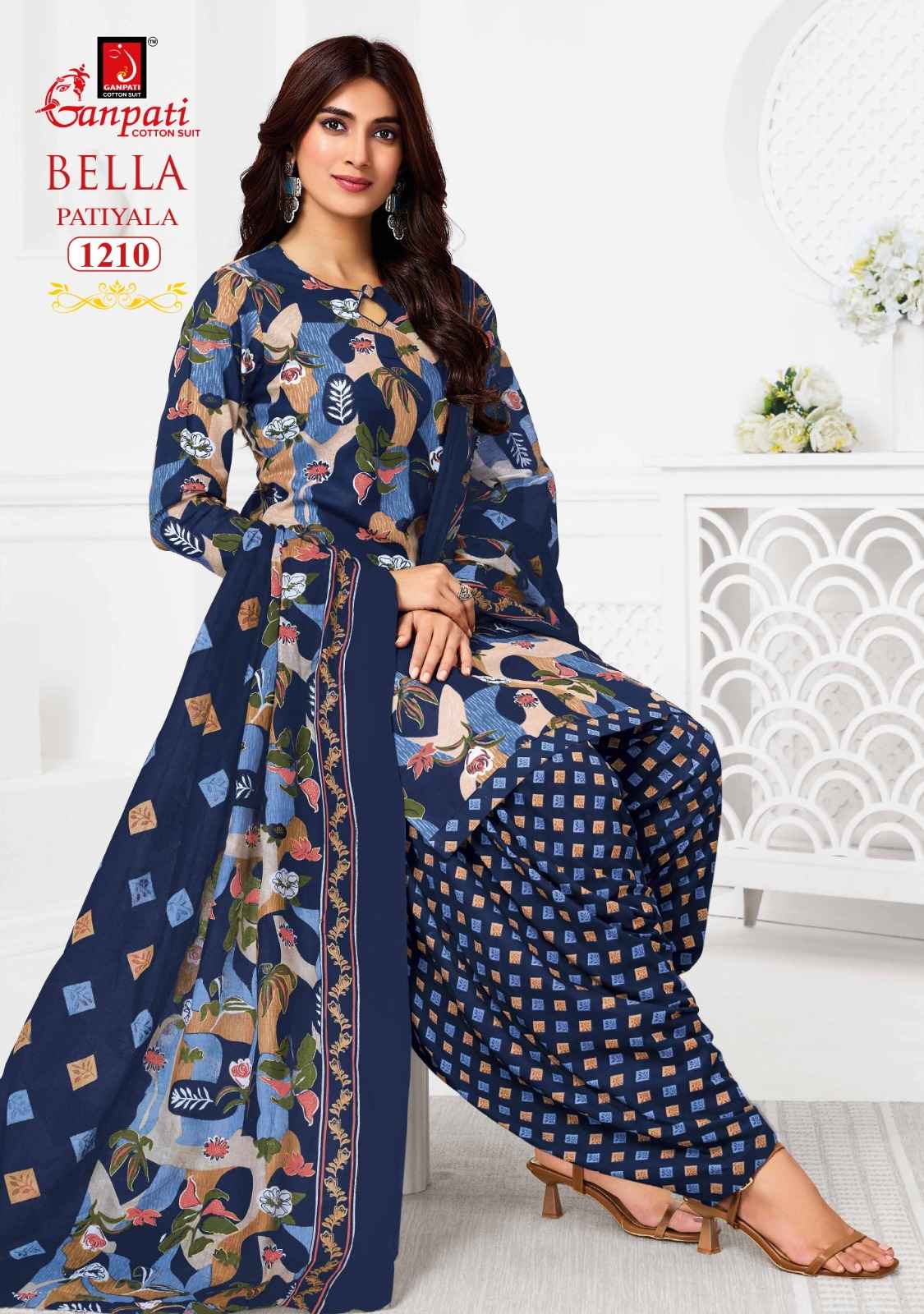 Ganpati Bella Vol 12 Cotton Dress Material 12 pcs Catalogue