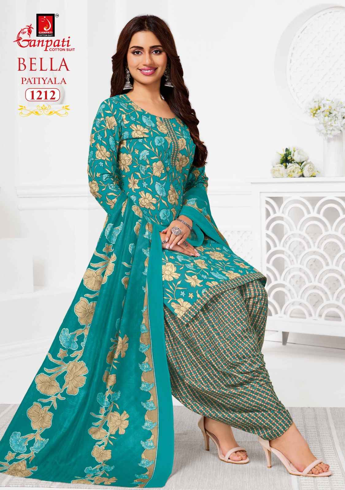 Ganpati Bella Vol 12 Cotton Dress Material 12 pcs Catalogue