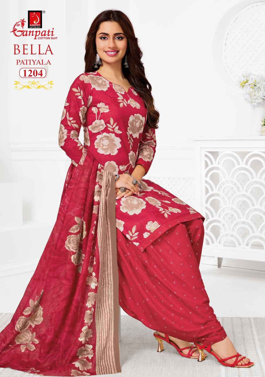 Ganpati Bella Vol 12 Cotton Dress Material 12 pcs Catalogue