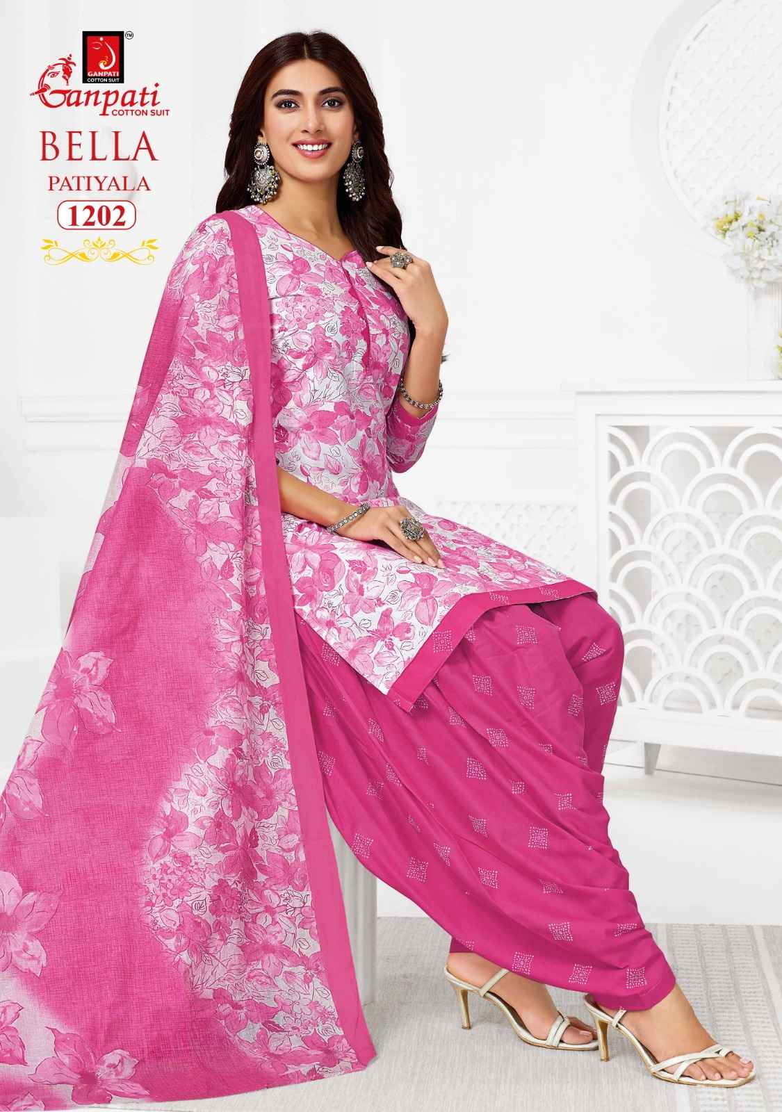 Ganpati Bella Vol 12 Cotton Dress Material 12 pcs Catalogue