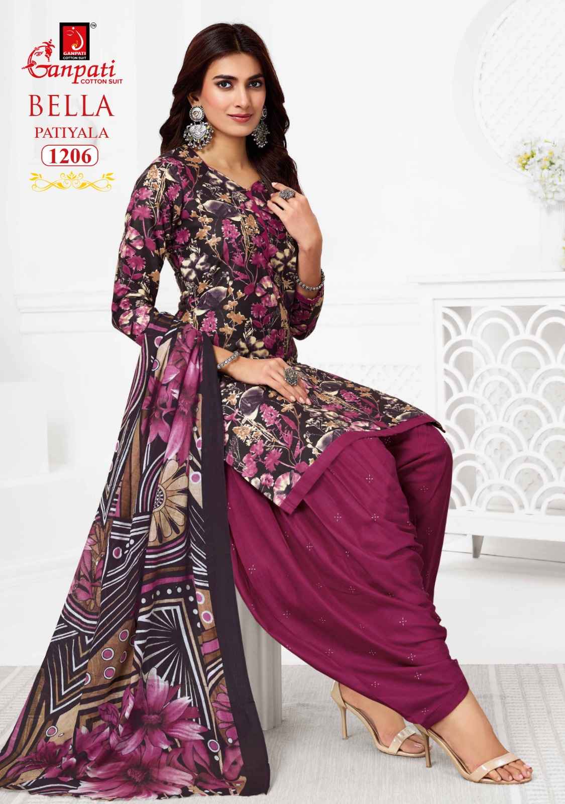 Ganpati Bella Vol 12 Cotton Dress Material 12 pcs Catalogue