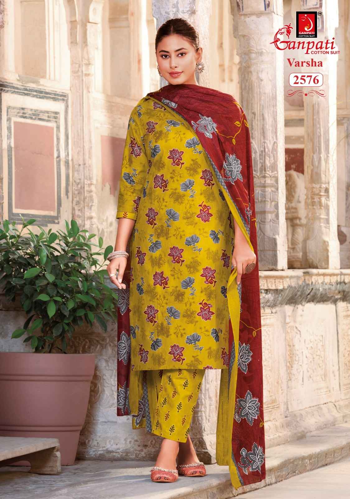 Ganpati Varsha Vol 16 Cotton Dress Material 12 pcs Catalogue