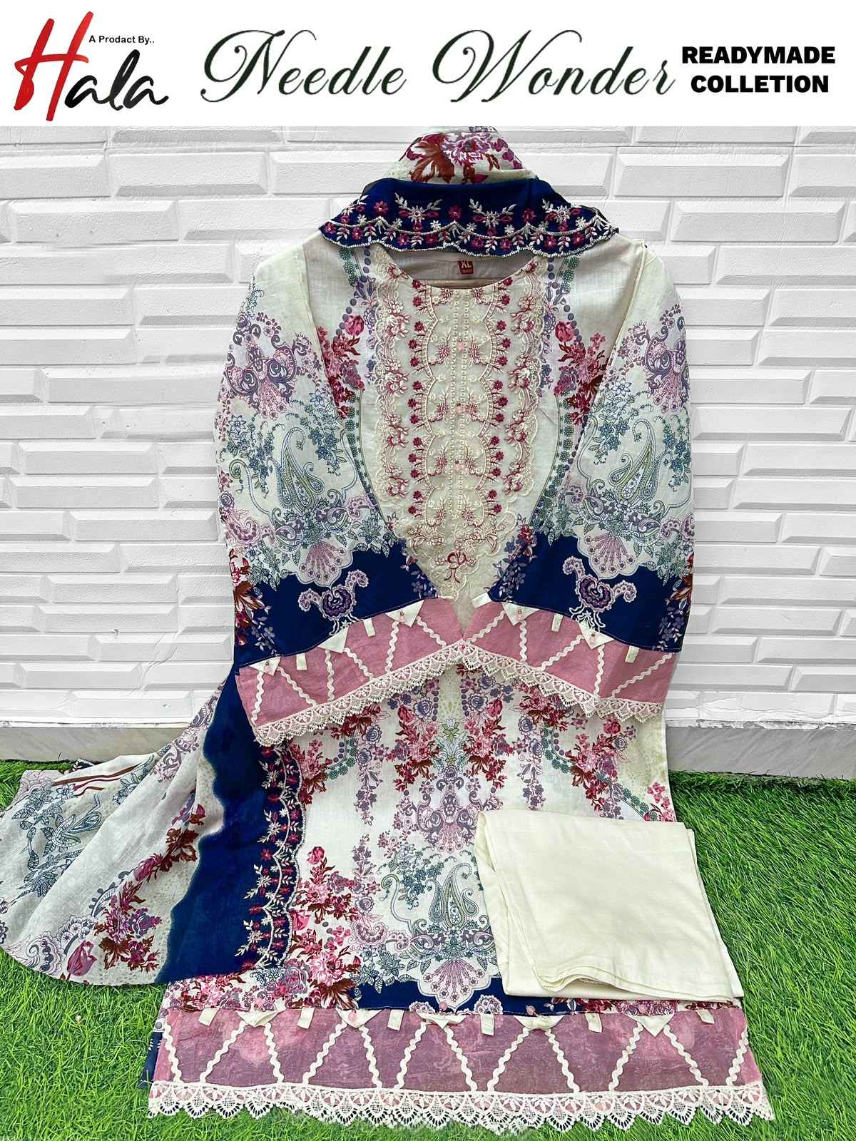 Hala Needle Wonder Readymade Collection Cotton Dress 8 pcs Catalogue