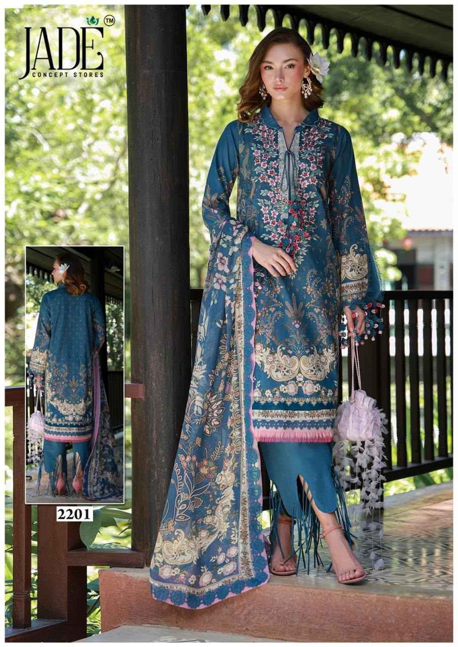 Jade Bin Saeed Heavy Luxury Vol 22 Readymade Cotton Dress 6 pcs Catalogue