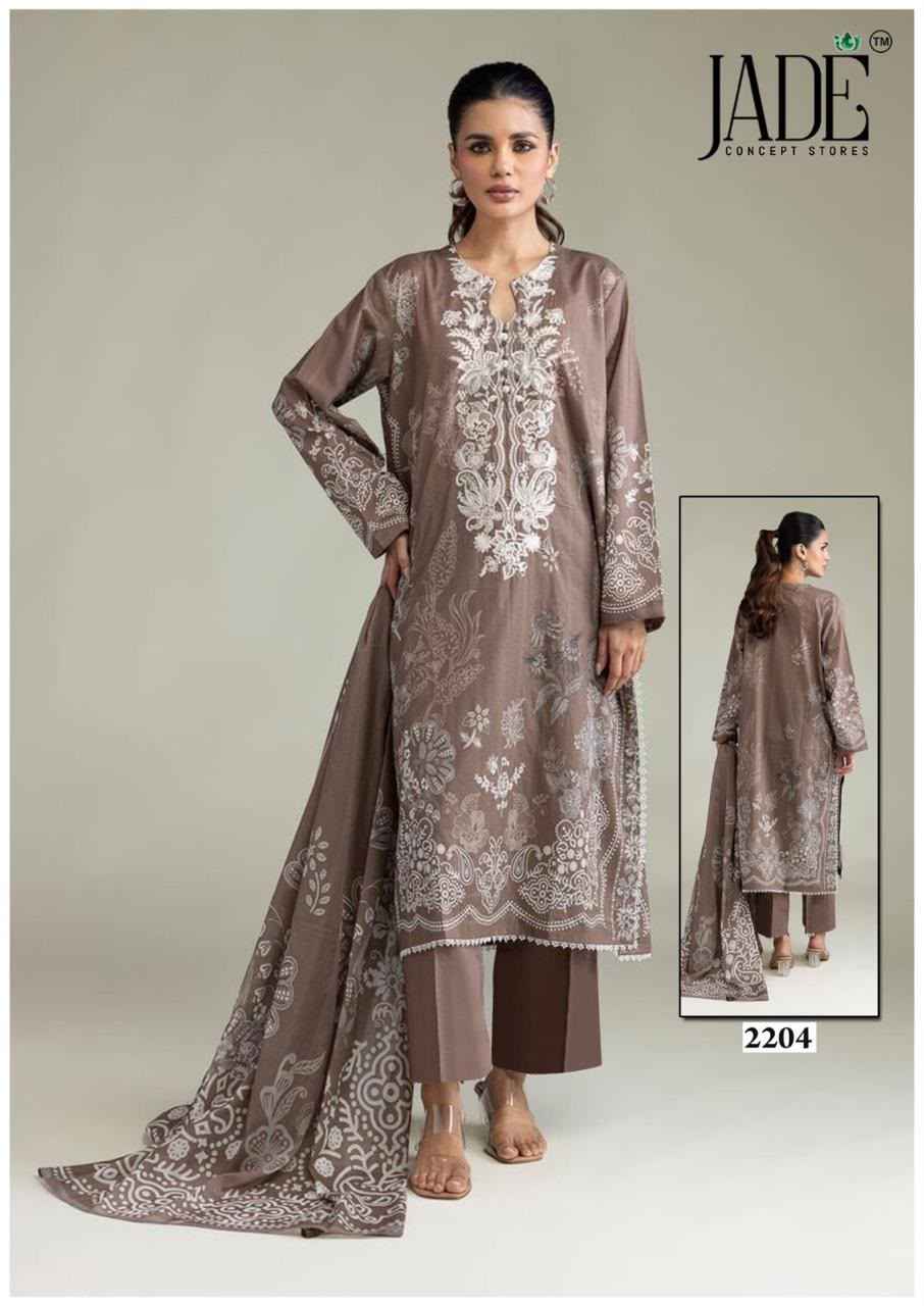 Jade Bin Saeed Heavy Luxury Vol 22 Readymade Cotton Dress 6 pcs Catalogue