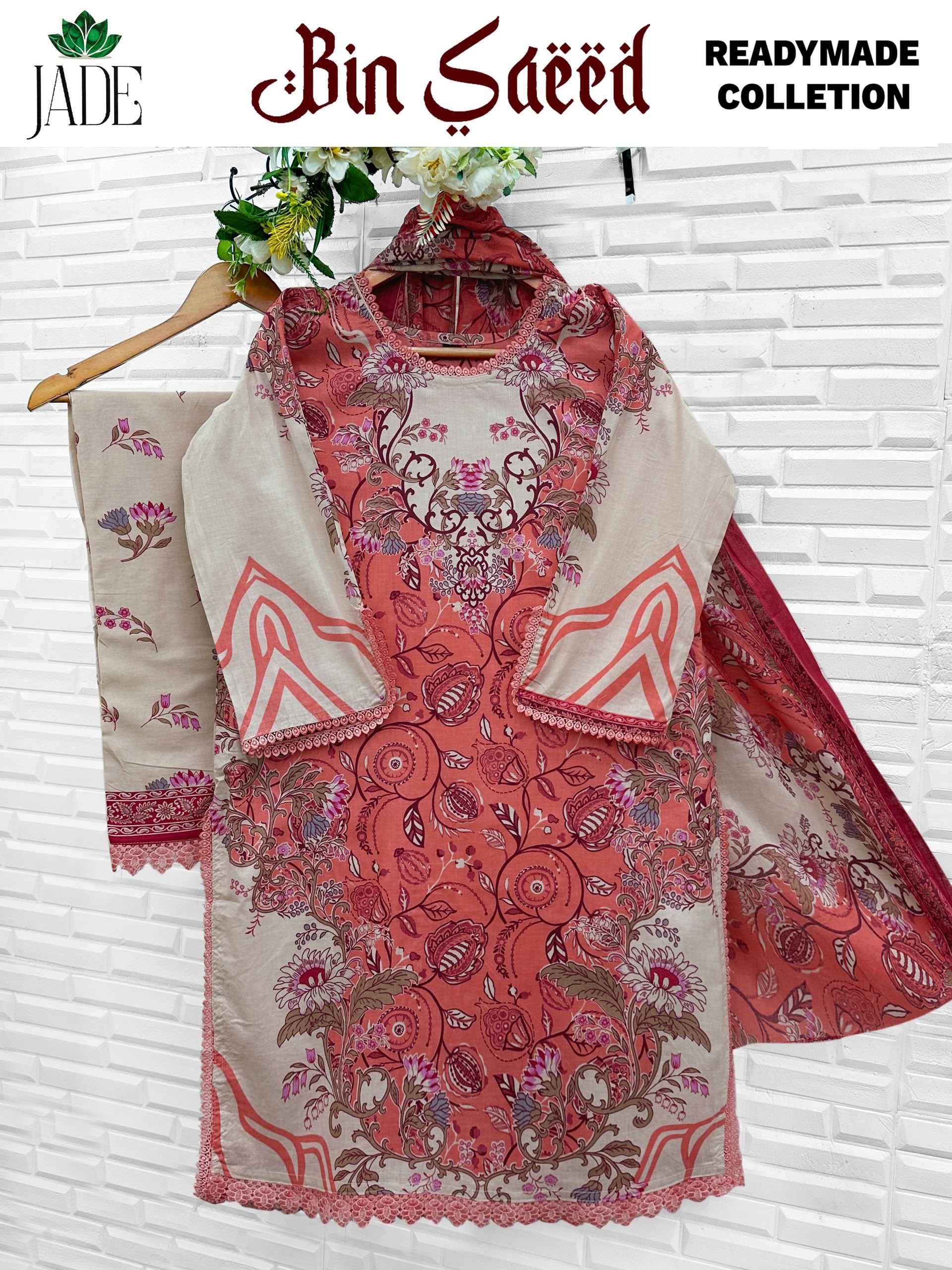 Jade Bin Saeed Readymade Collection Cotton Dress 6 pcs Catalogue