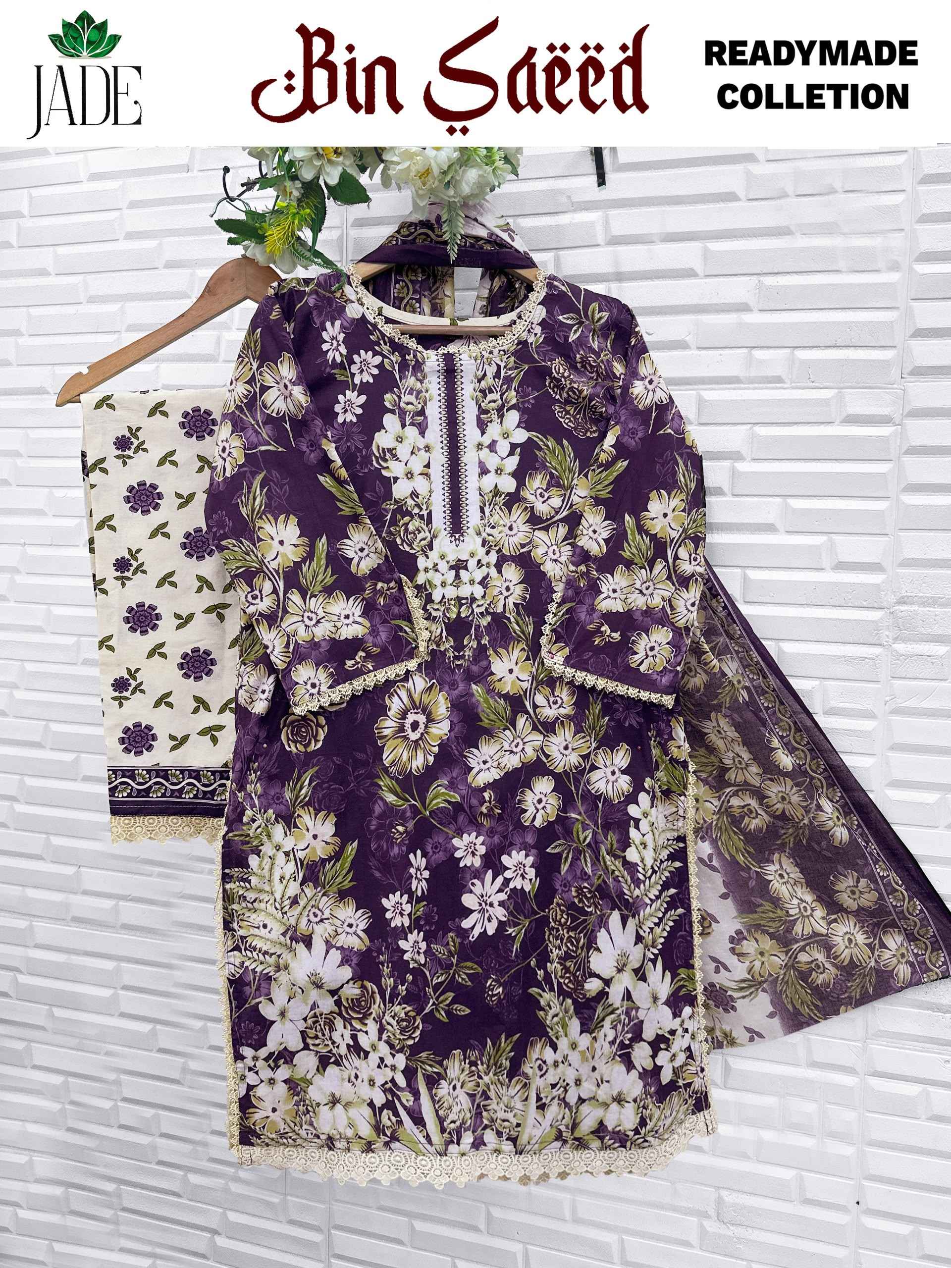Jade Bin Saeed Readymade Collection Cotton Dress 6 pcs Catalogue