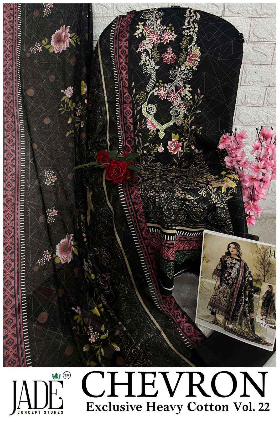 Jade Chevron Vol 22 Cotton Dress Material 6 Pc Catalog