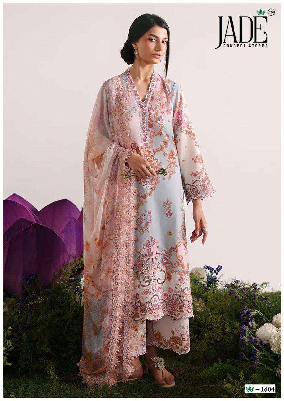 Jade Crimson Vol 16 Readymade Lawn Cotton Dress 6 pc Cataloge