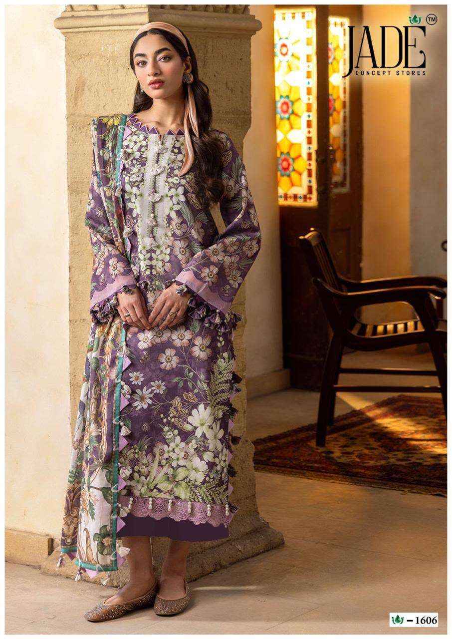 Jade Crimson Vol 16 Readymade Lawn Cotton Dress 6 pc Cataloge
