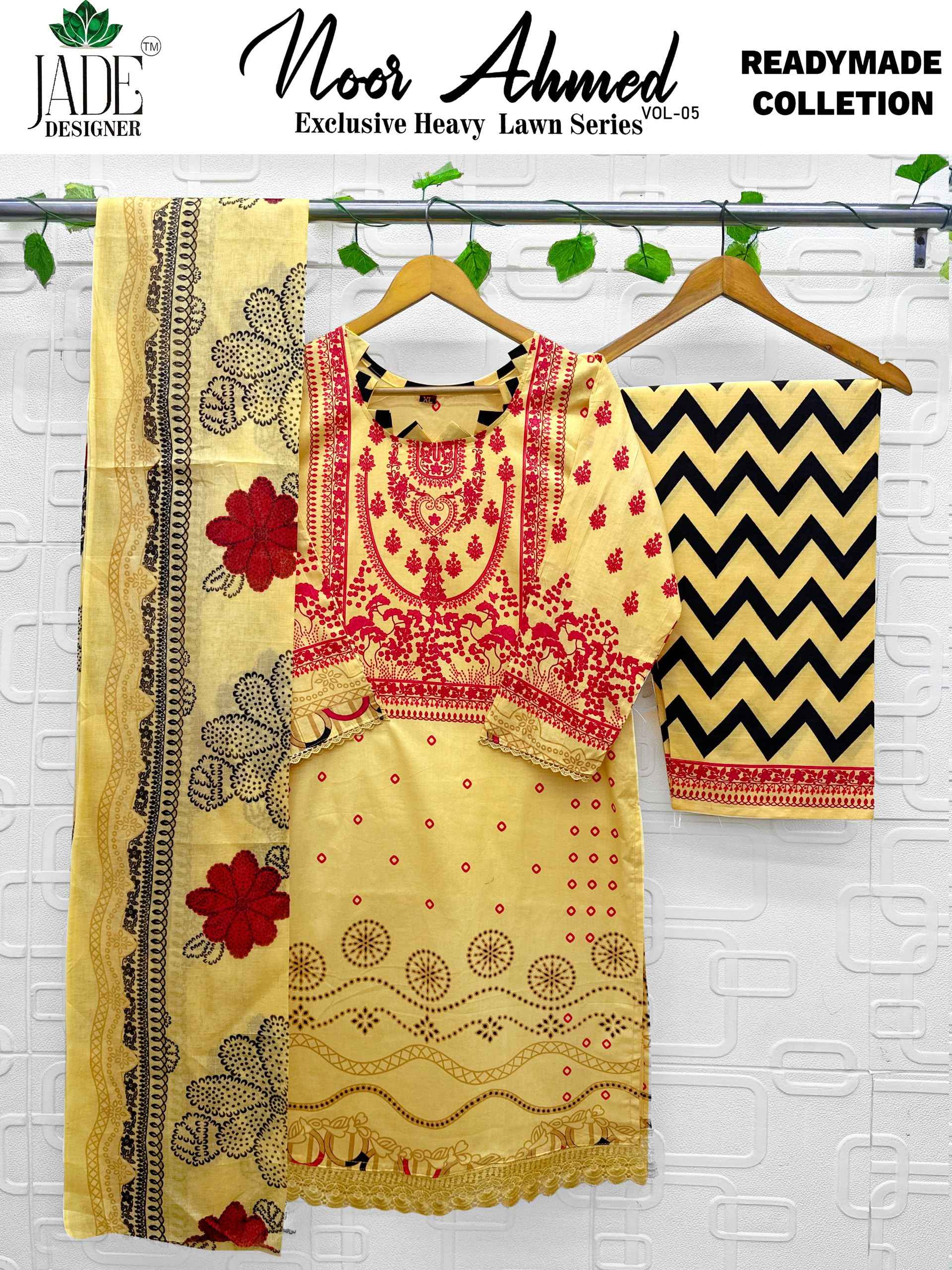 Jade Noor Ahmed Vol 5 Readymade Lawn Cotton Dress 6 pcs Catalogue
