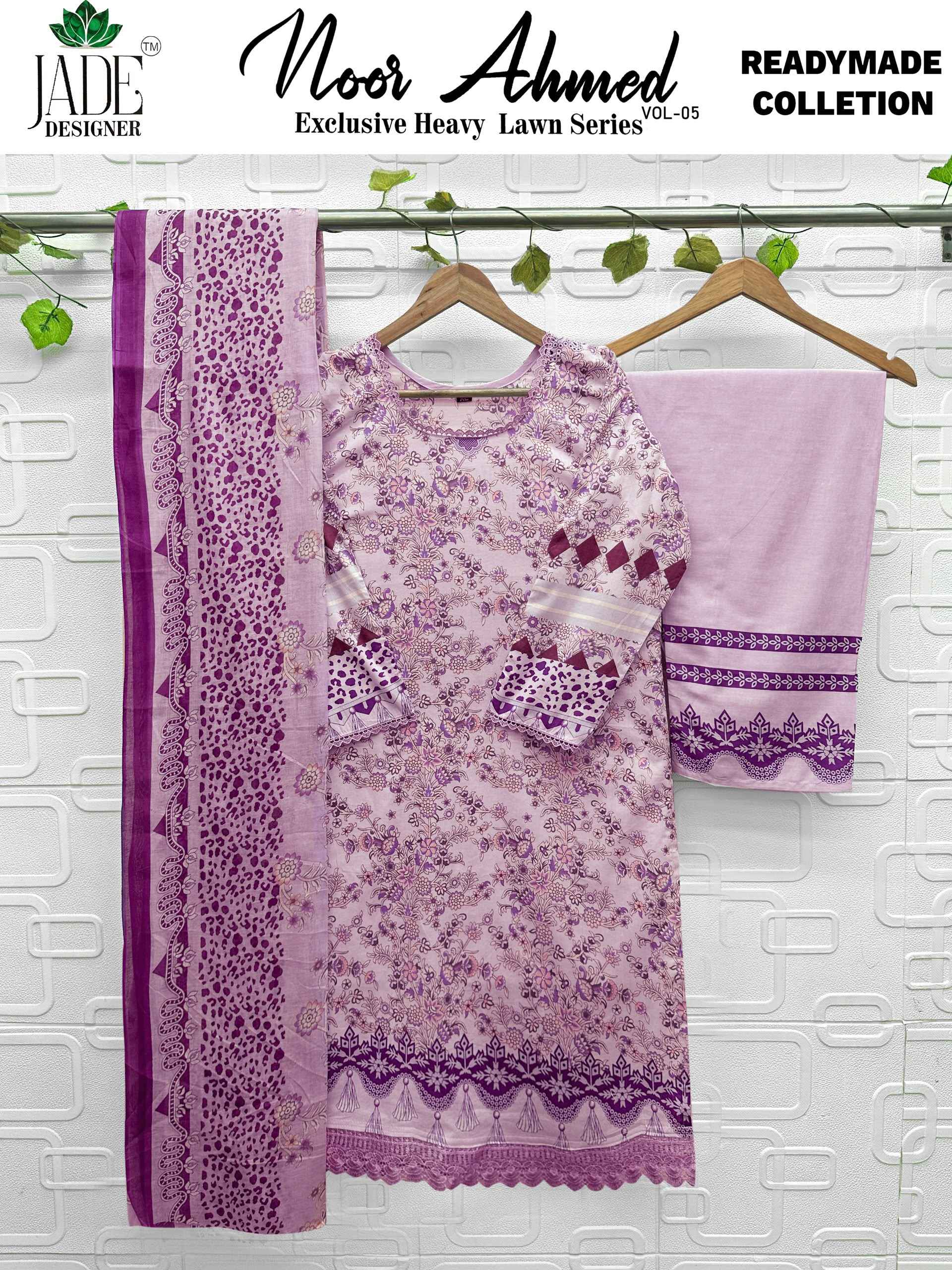 Jade Noor Ahmed Vol 5 Readymade Lawn Cotton Dress 6 pcs Catalogue