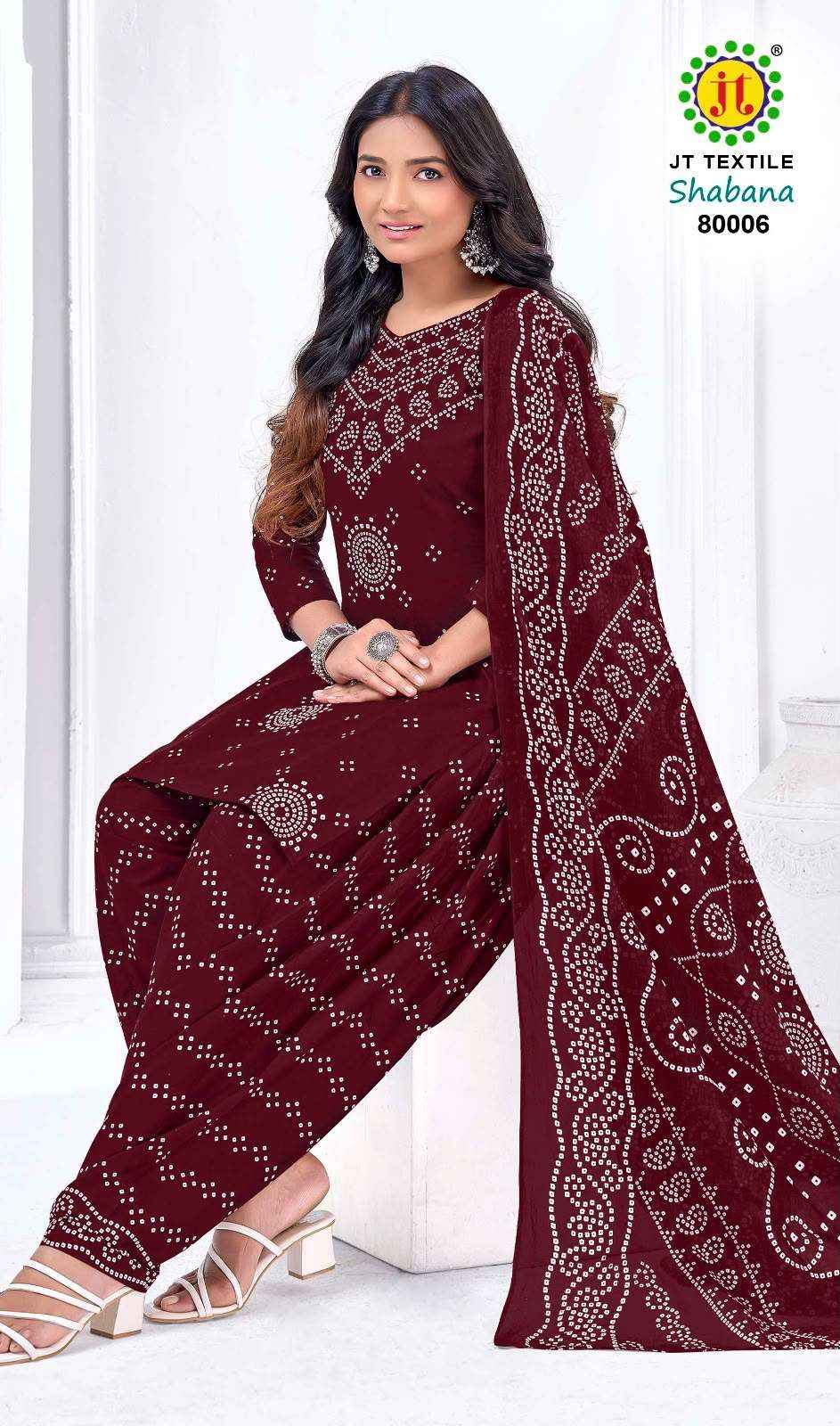 Jt Shabana Vol 80 Cotton Dress Material 10 pcs Catalogue