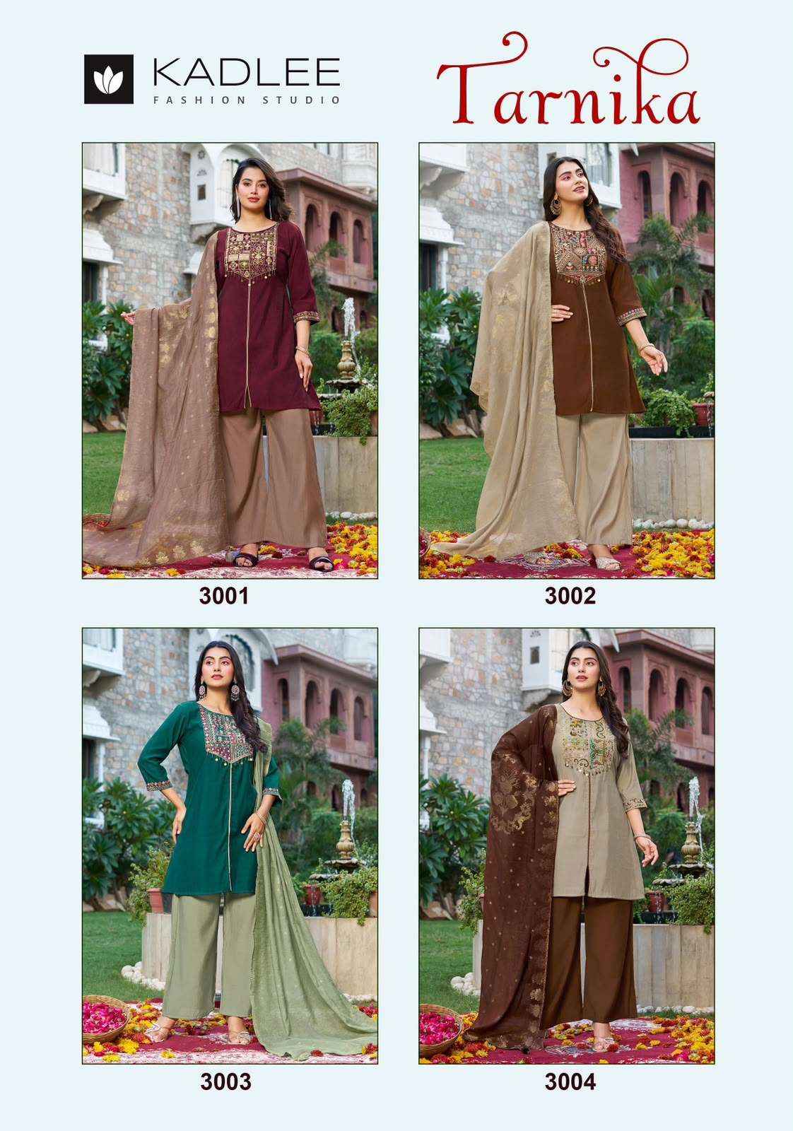 Kadlee Tarnika Roman Silk Kurti Combo 4 pcs Catalogue
