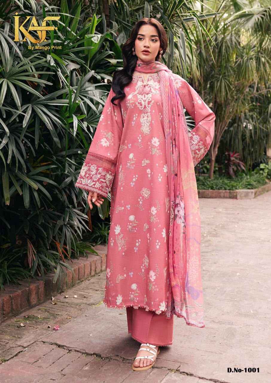 KAF Fabric Kashmee Vol 1 Cotton Dress Material 6 Pcs Catalouge