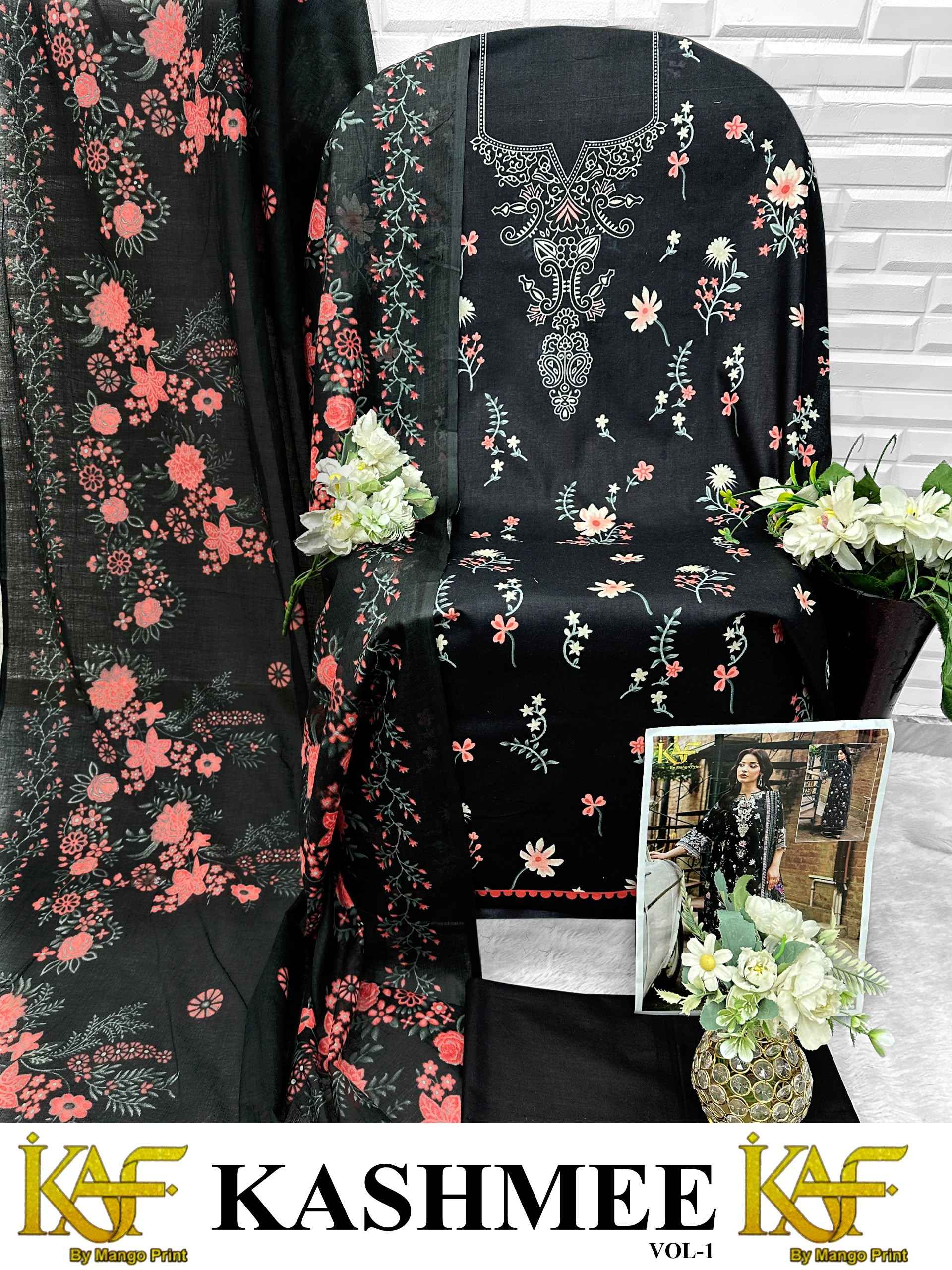 KAF Fabric Kashmee Vol 1 Cotton Dress Material 6 Pcs Catalouge