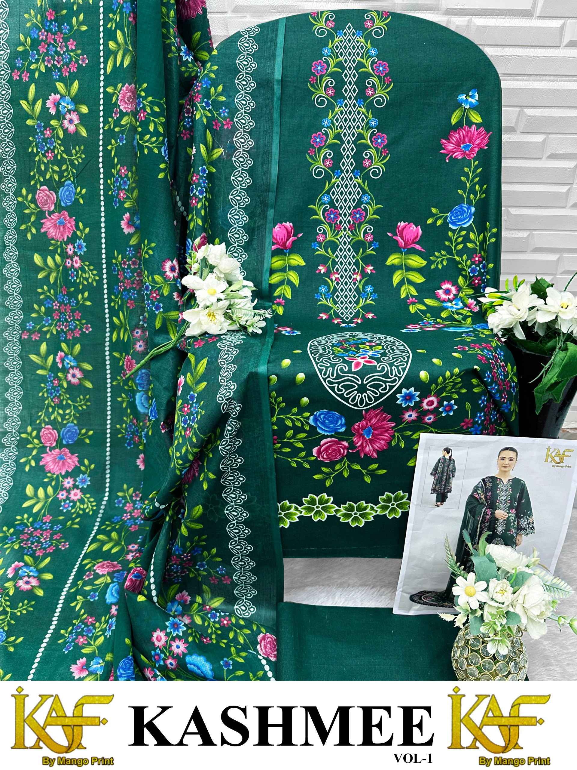 KAF Fabric Kashmee Vol 1 Cotton Dress Material 6 Pcs Catalouge