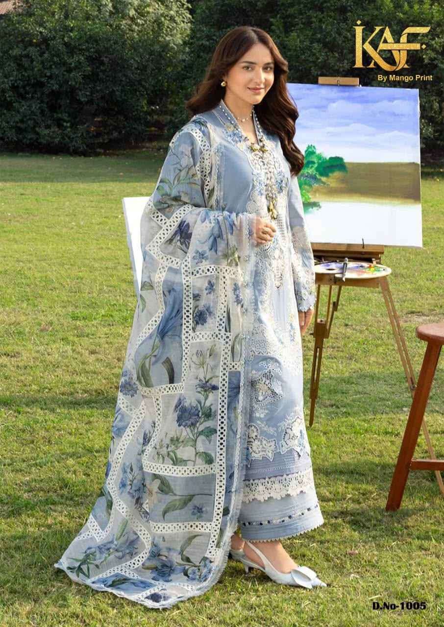 KAF Fabric Kashmee Vol 1 Cotton Dress Material 6 Pcs Catalouge