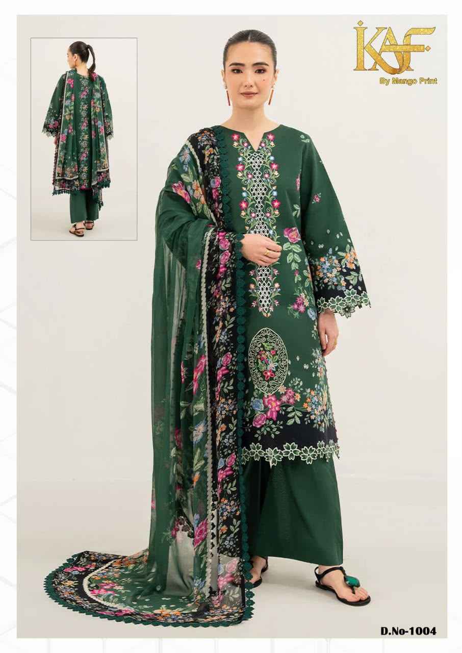 KAF Fabric Kashmee Vol 1 Cotton Dress Material 6 Pcs Catalouge