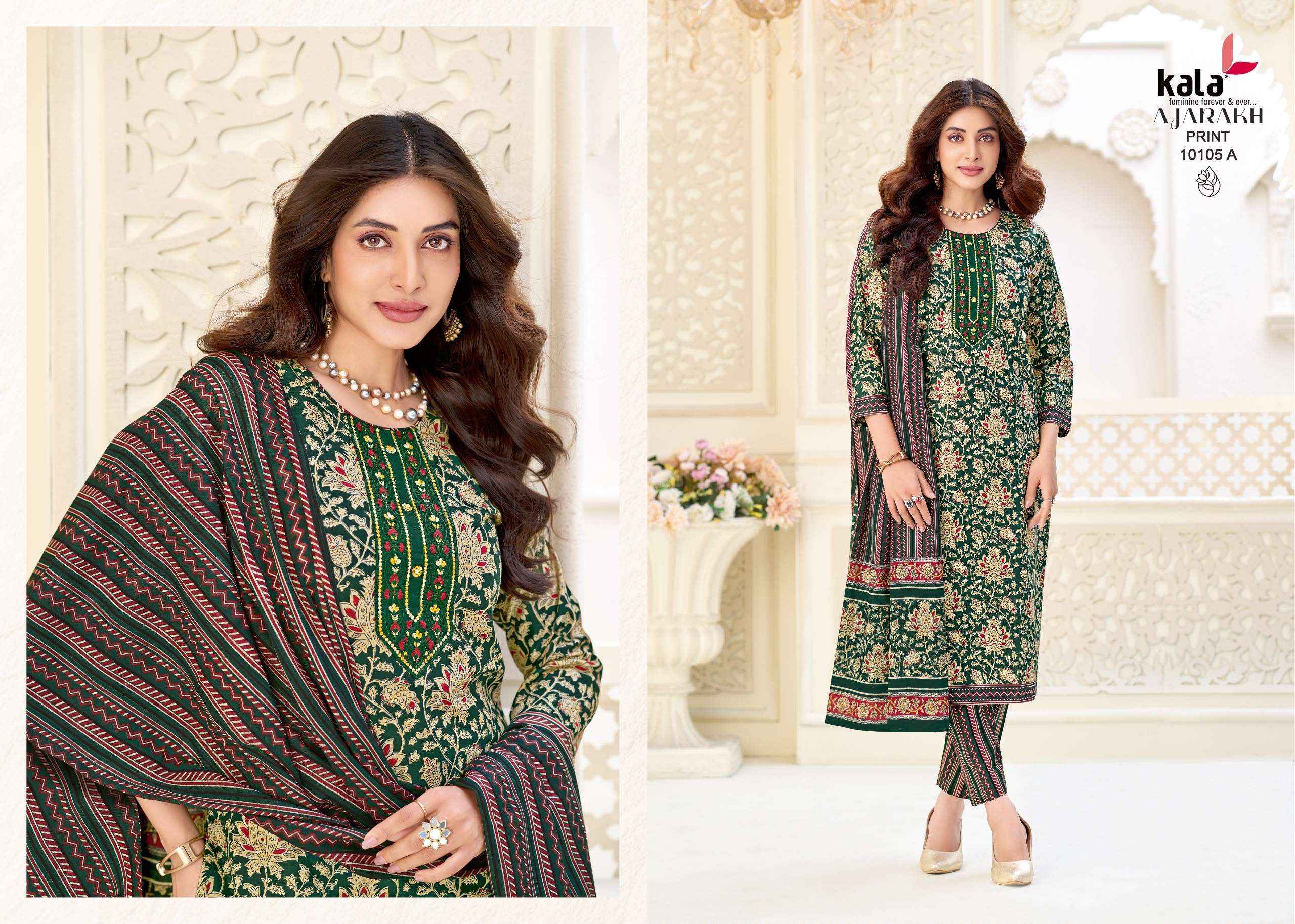 Kala Ajrakh Print Vol 1 Readymade Cotton Dress 10 pcs Catalogue