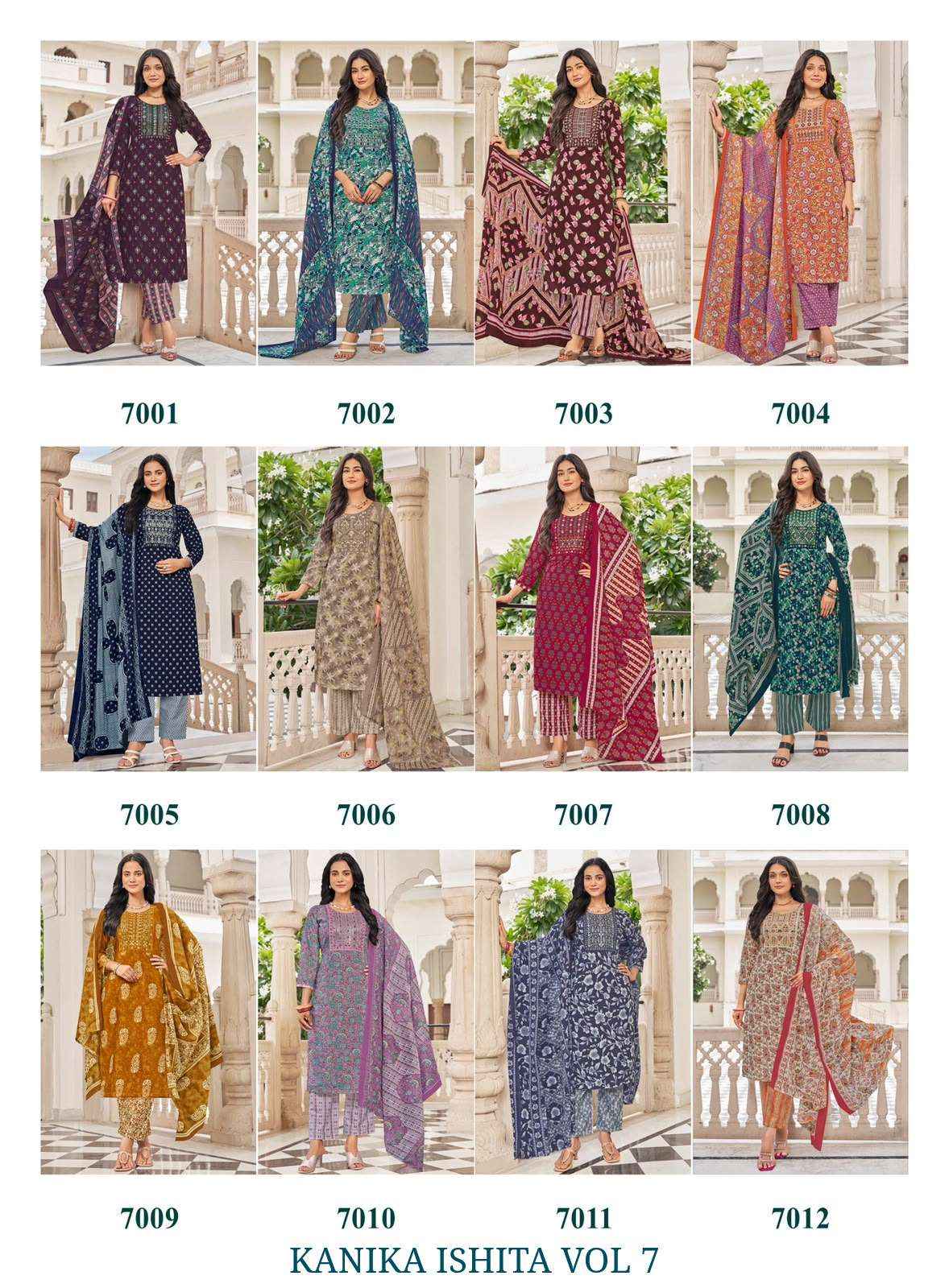 Kanika Ishita Vol 7 Cotton Kurti Combo 12 pcs Catalogue