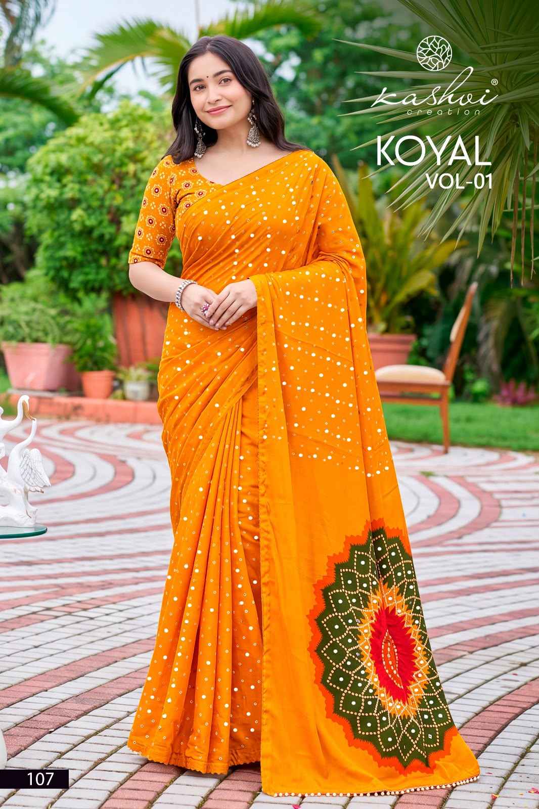 Kashvi Koyal Vol 1 Japan Satin Saree 8 pcs Catalogue