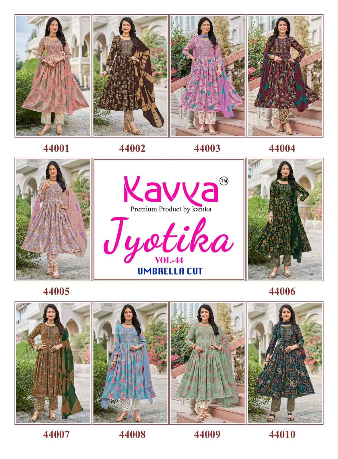 Kavya Jyotika Vol 44 Capsule Kurti Combo 10 pcs Catalogue