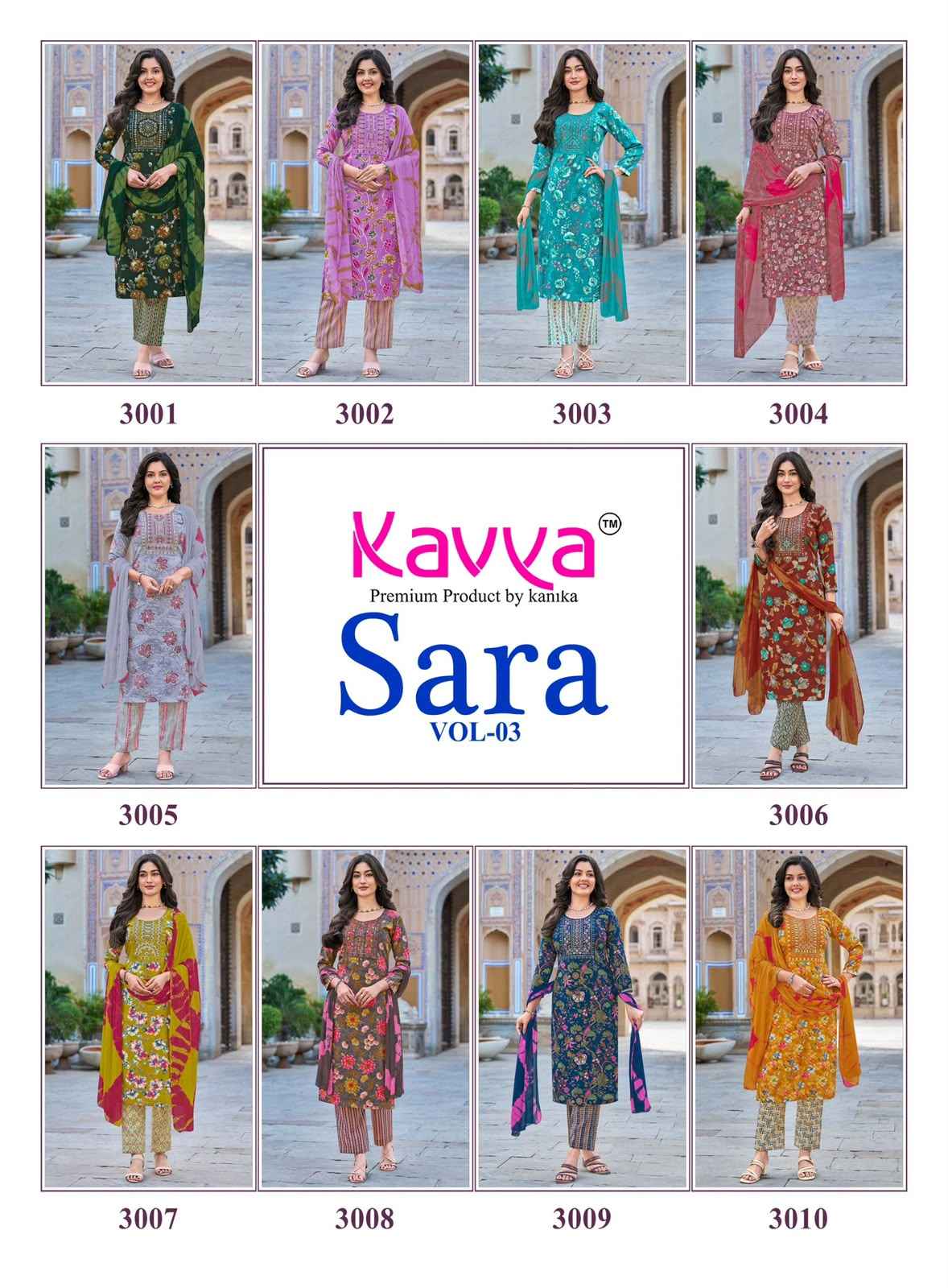 Kavya Sara Vol 3 Capsule Kurti Combo 10 pcs Catalogue