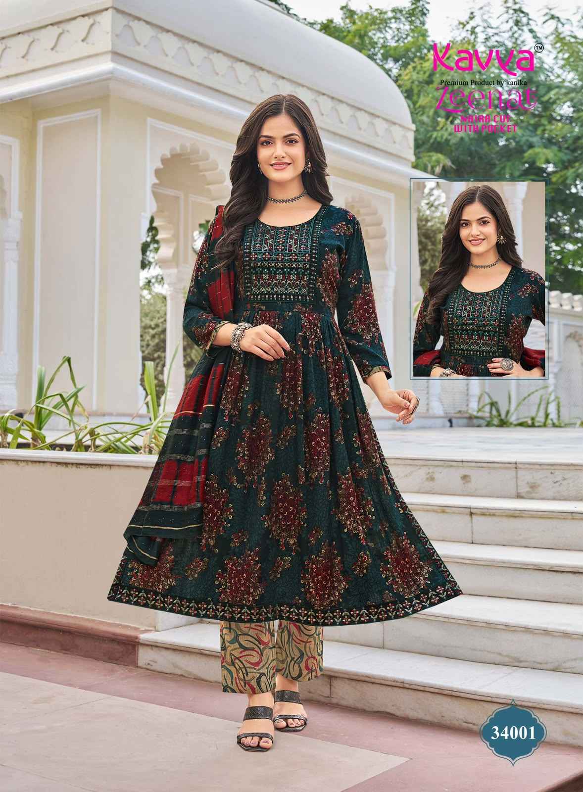 Kavya Zeenat Vol 34 Capsule Kurti Combo 10 pcs Catalogue
