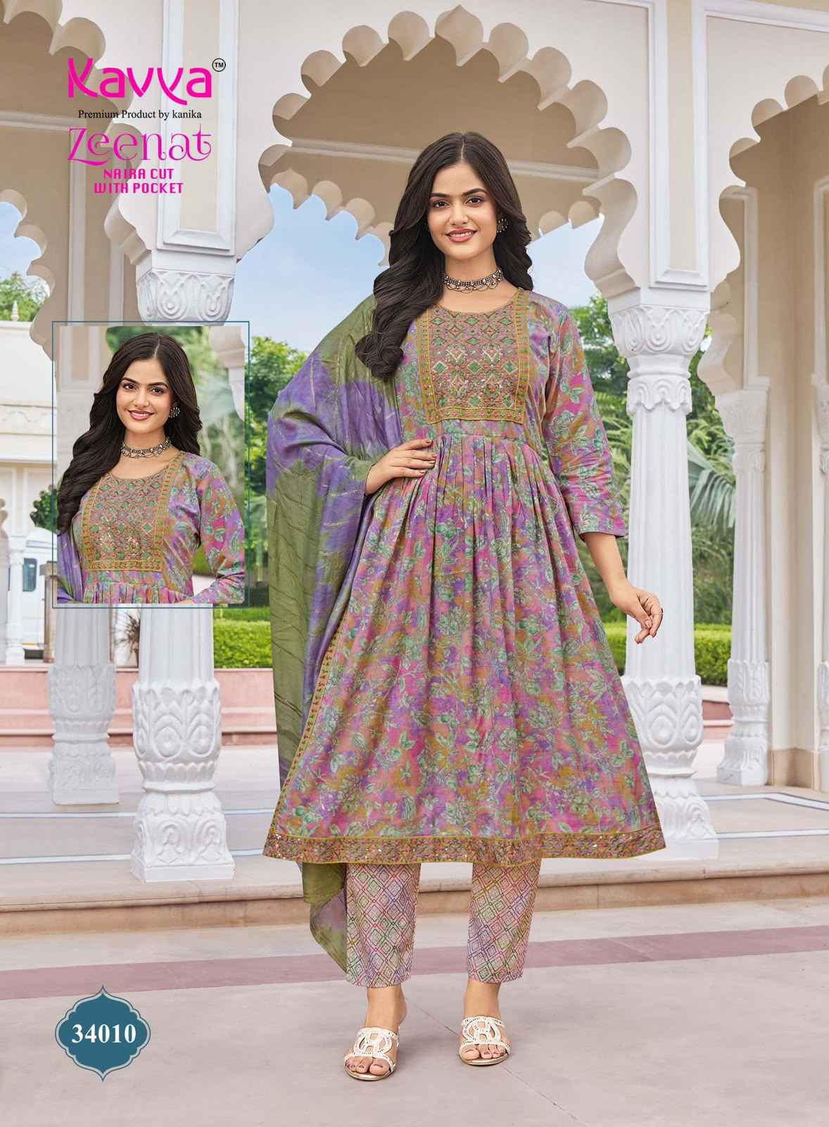 Kavya Zeenat Vol 34 Capsule Kurti Combo 10 pcs Catalogue