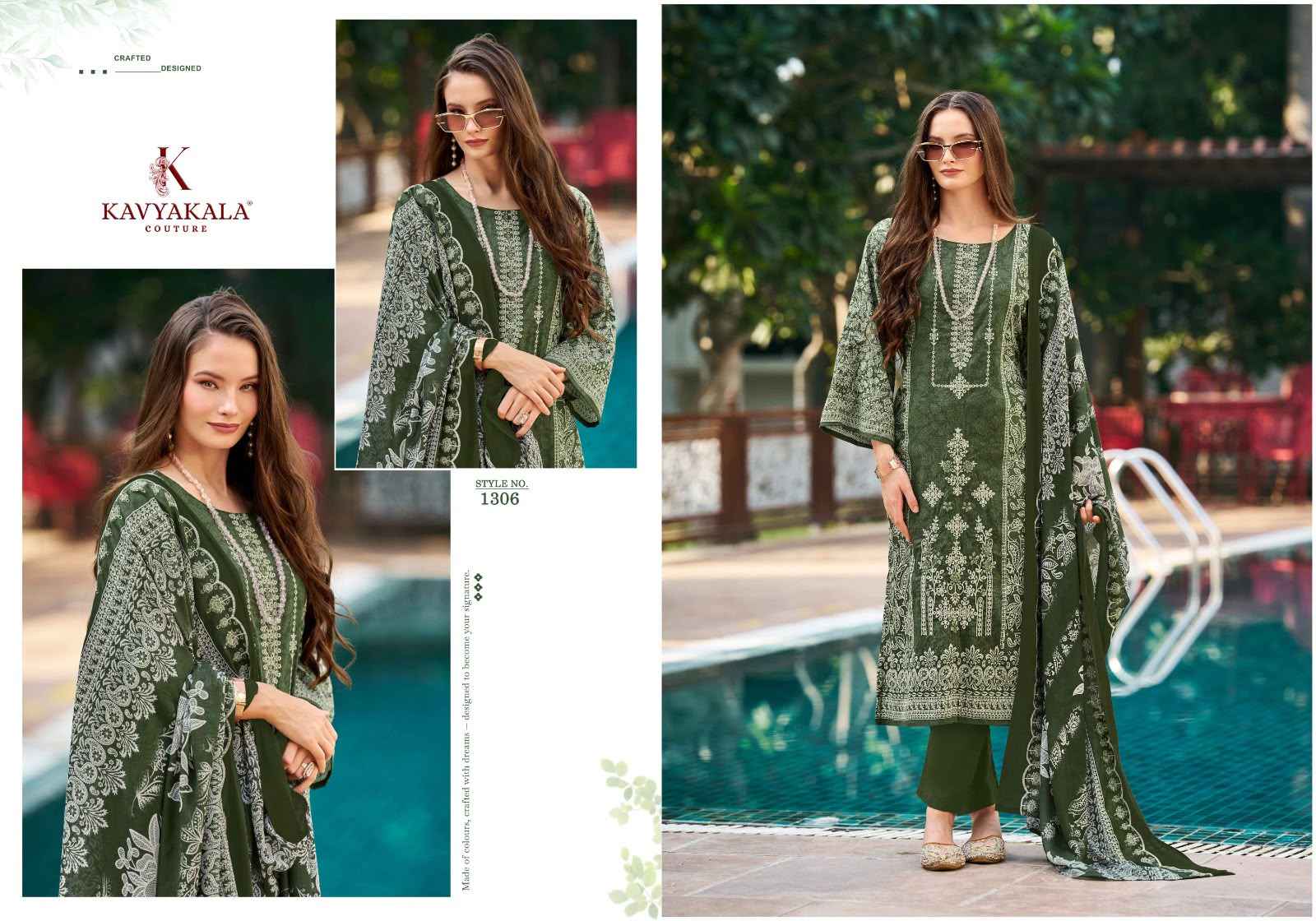 Kavyakala Bin Saeed Vol 13 Cambric Cotton Dress Material 8 pcs Catalogue