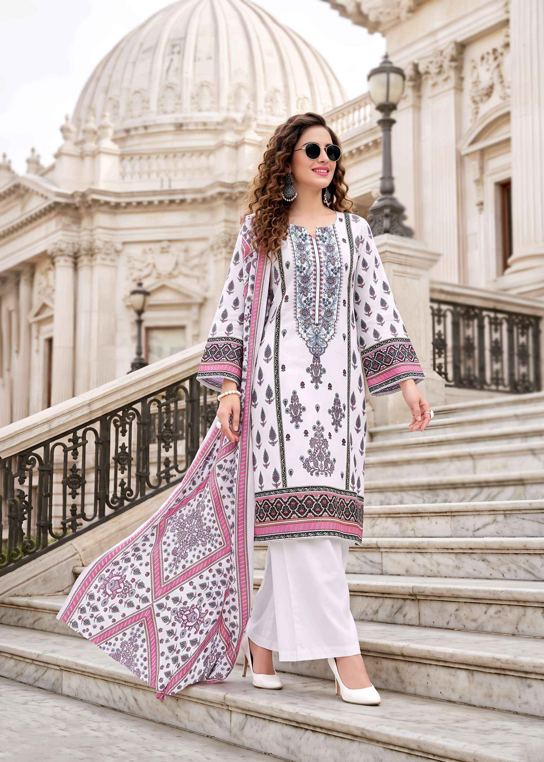 Kavyakala Needle Wonder Cotton Dress Material 6 pcs Catalogue