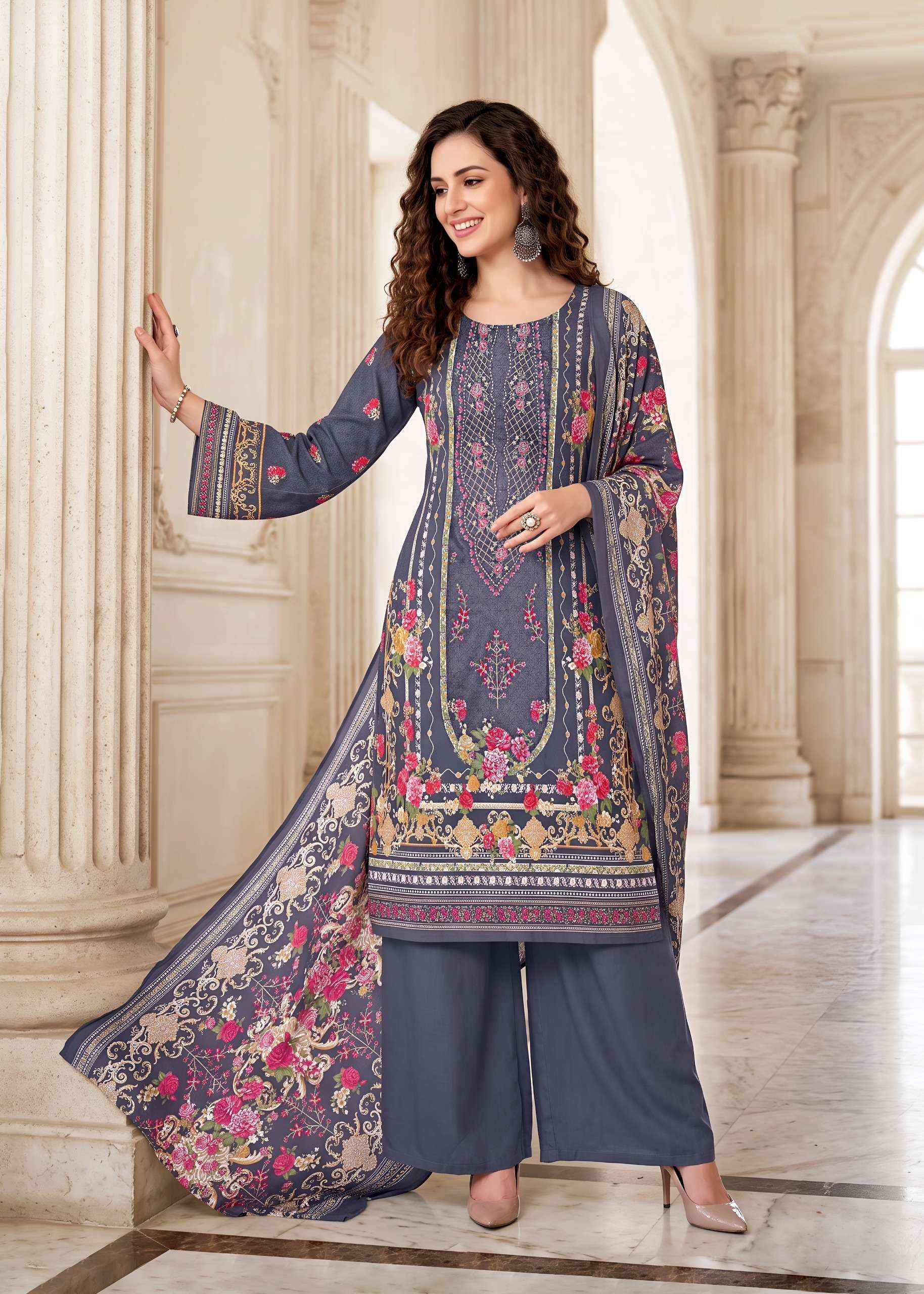Kavyakala Needle Wonder Cotton Dress Material 6 pcs Catalogue