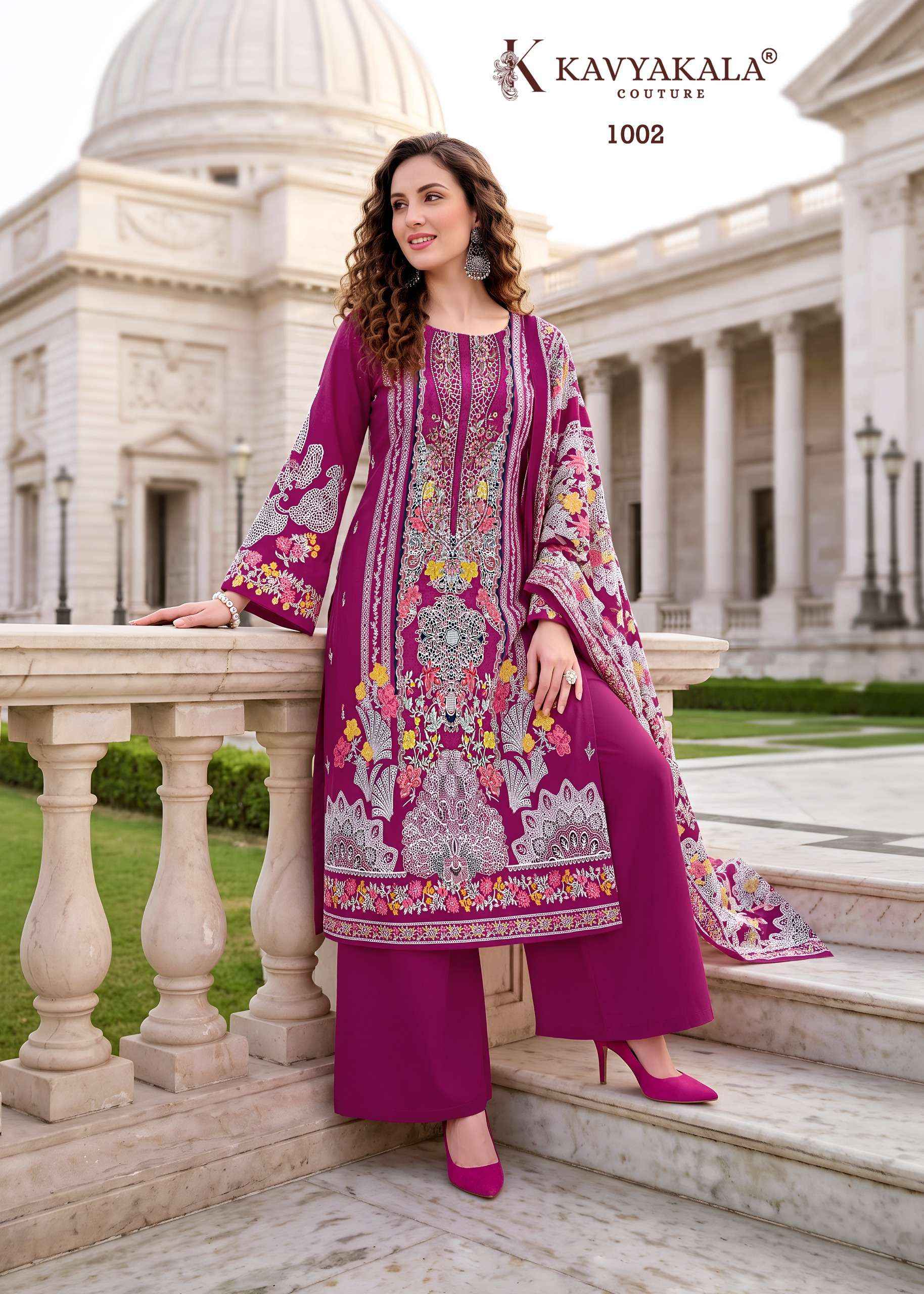 Kavyakala Needle Wonder Cotton Dress Material 6 pcs Catalogue