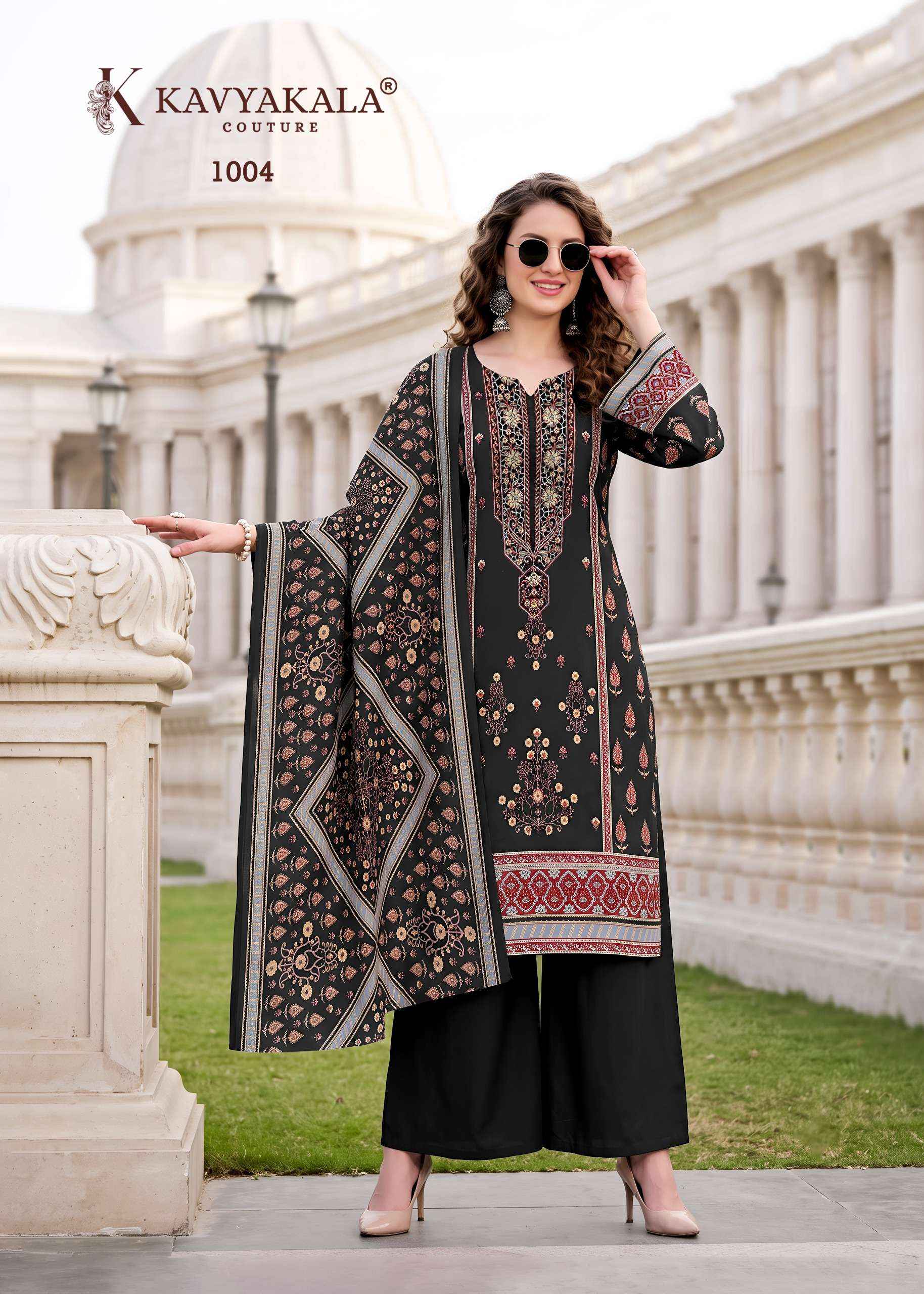 Kavyakala Needle Wonder Cotton Dress Material 6 pcs Catalogue