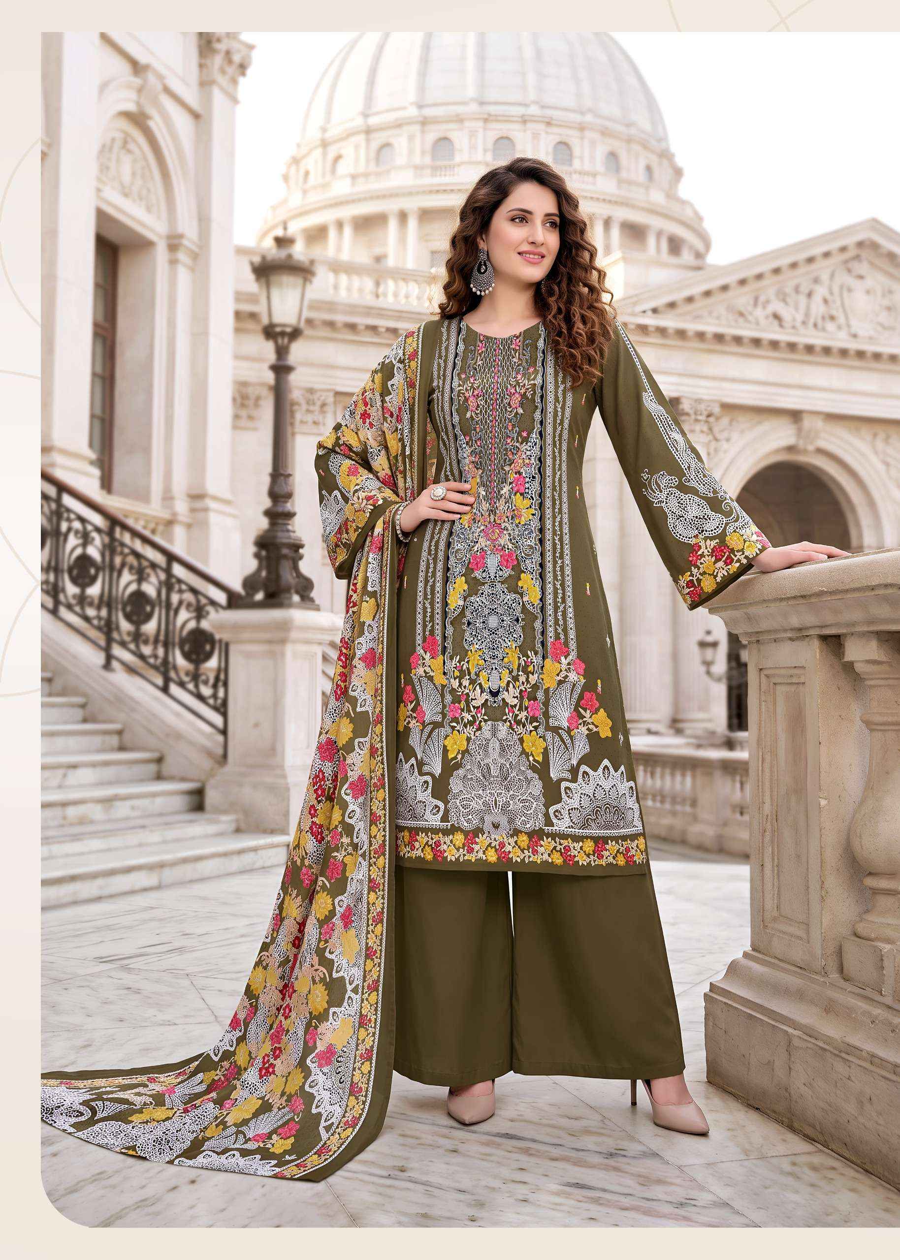 Kavyakala Needle Wonder Cotton Dress Material 6 pcs Catalogue