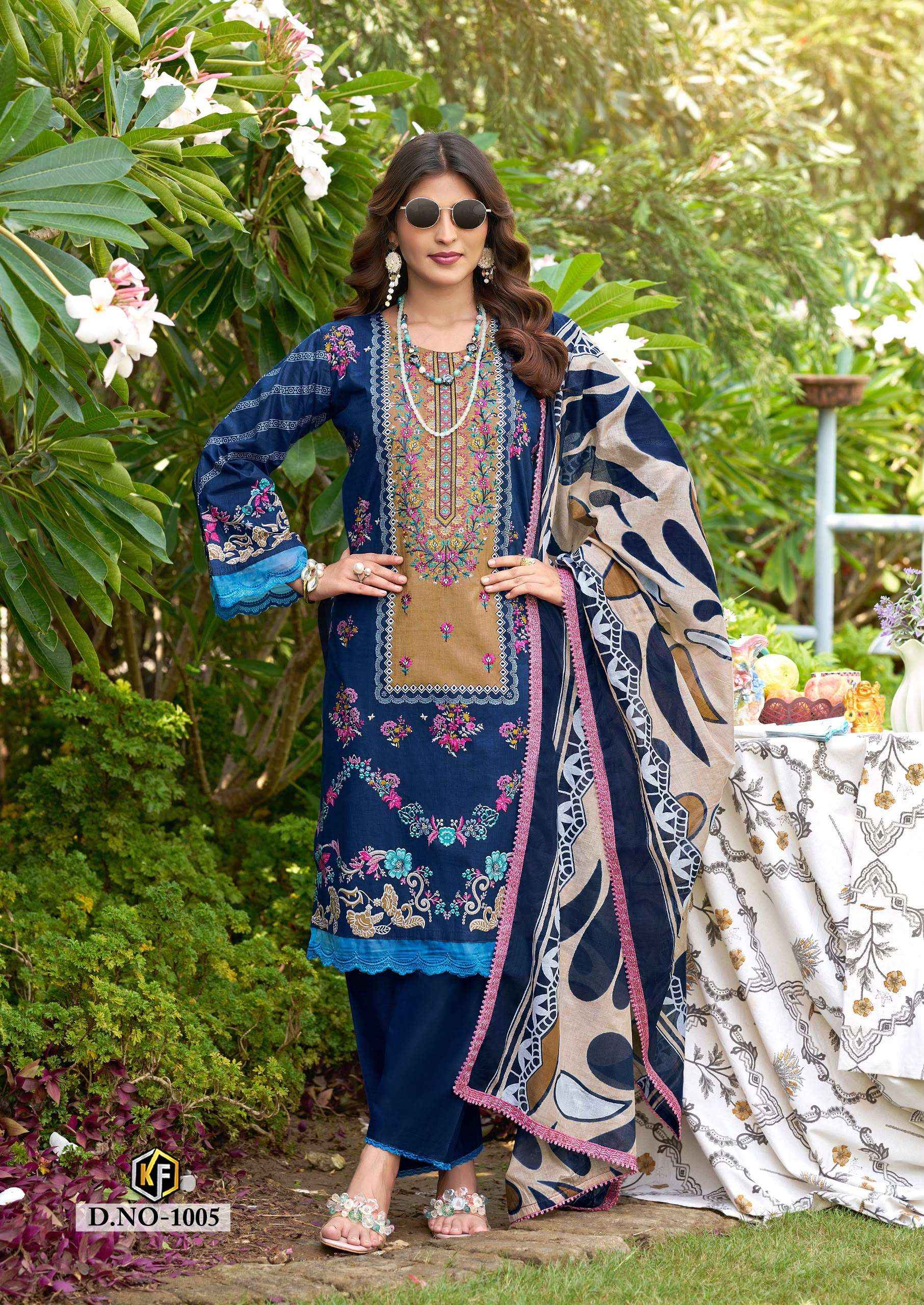 Keval Fab Naznin Cotton Dress Material 6 pcs Catalogue