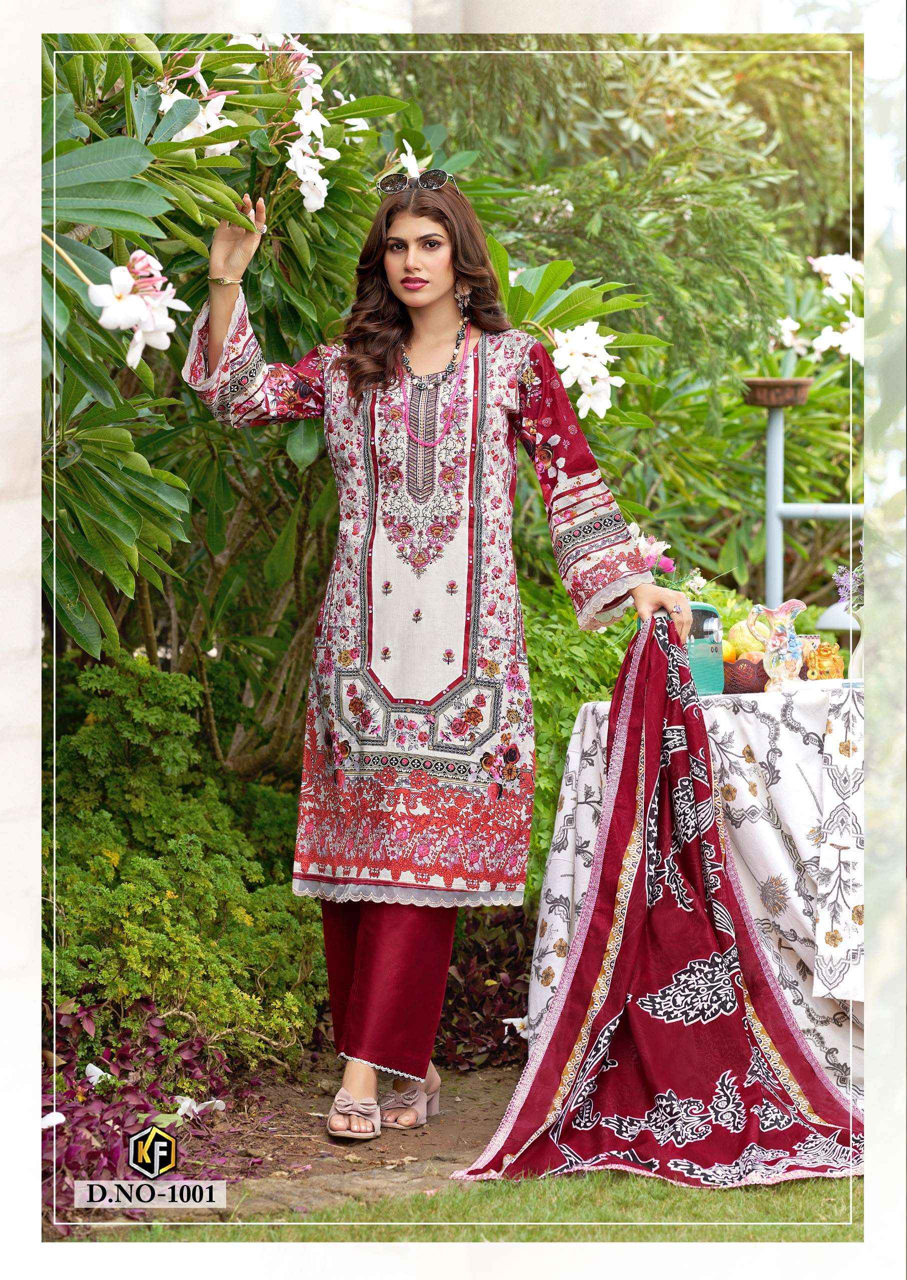 Keval Fab Naznin Cotton Dress Material 6 pcs Catalogue