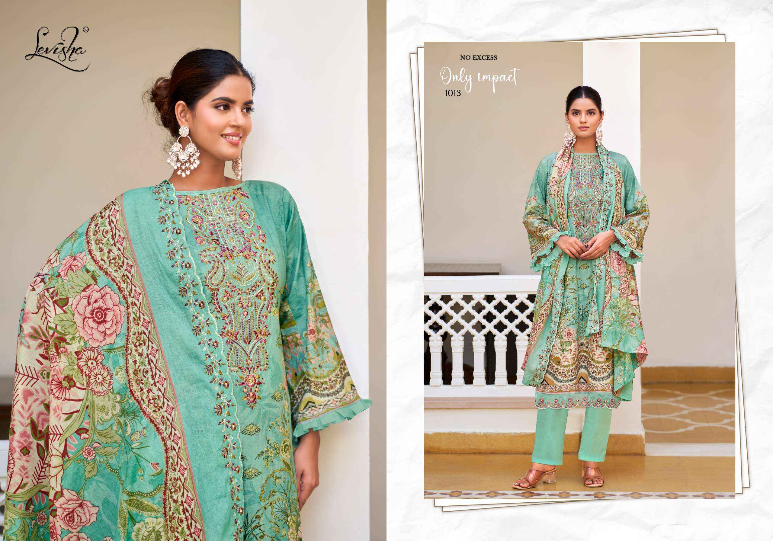Levisha Mehfuz Nx Lawn Cotton Dress Material 8 pcs Catalogue
