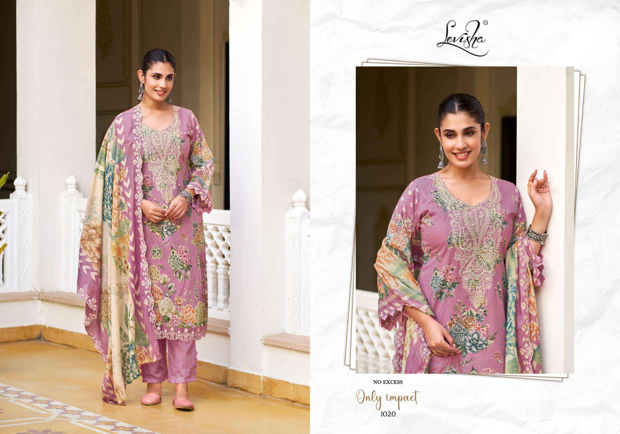 Levisha Mehfuz Nx Lawn Cotton Dress Material 8 pcs Catalogue